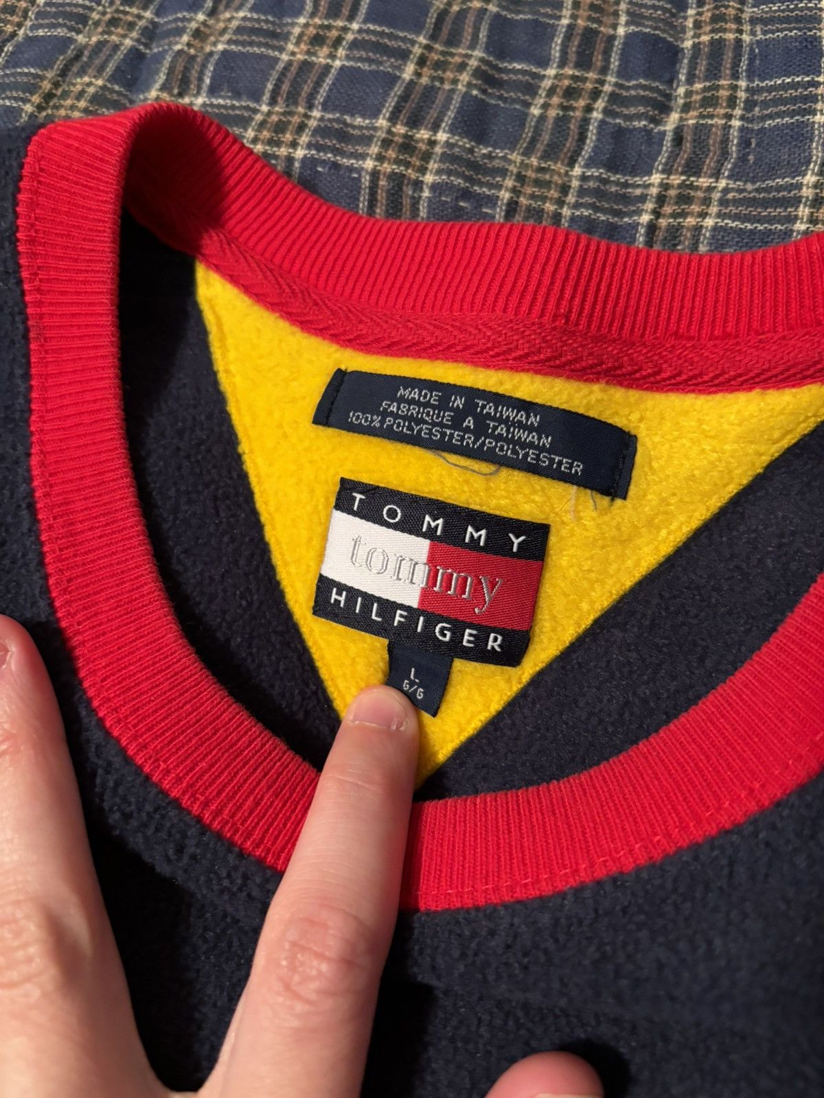 Tommy Hilfiger Full Fleece Tommy Sweatshirt Jumper Pullover Crewneck Logo Size US L / EU 52-54 / 3 - 3 Thumbnail