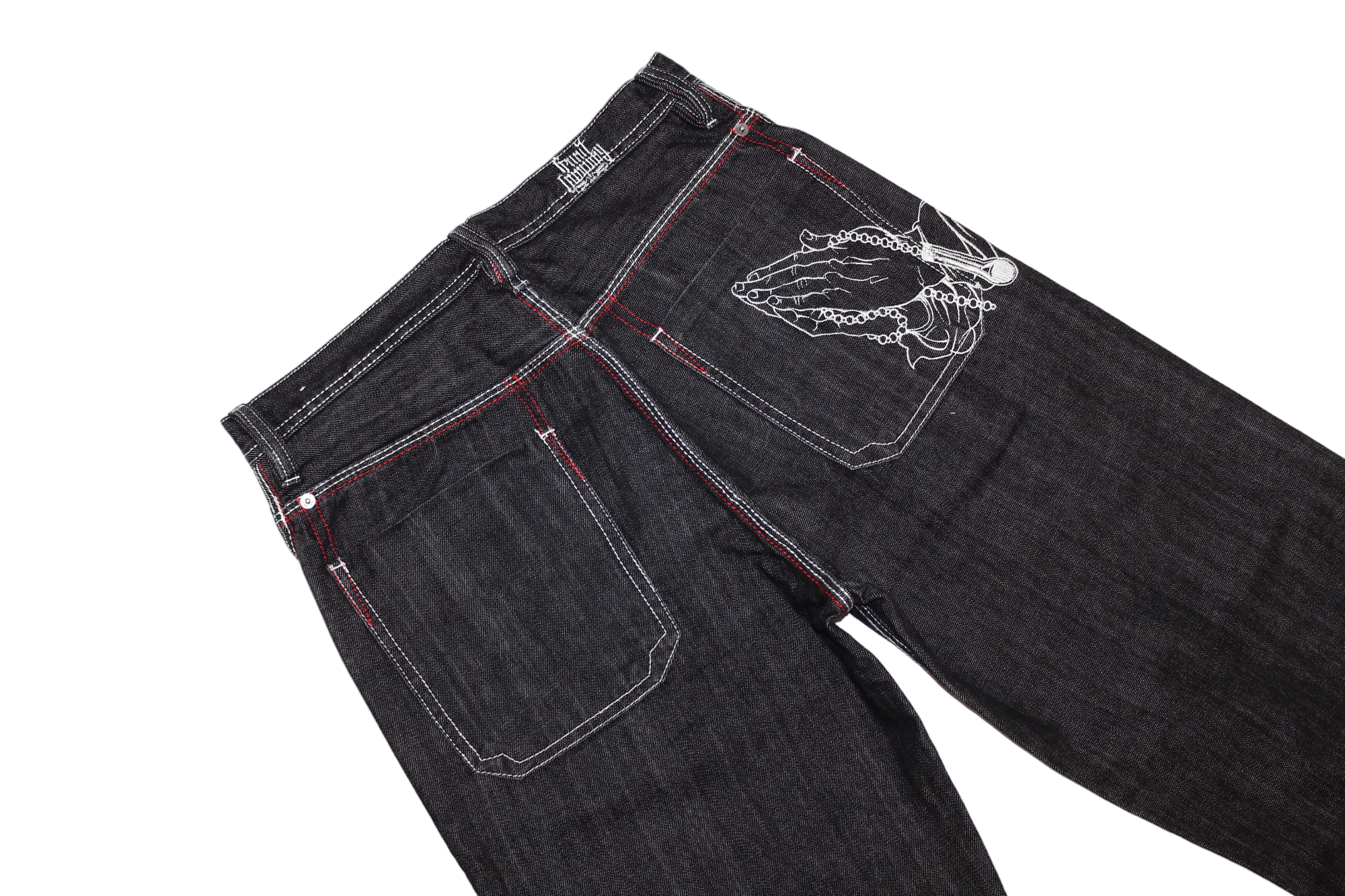 G-Unit 💥VTG💥 G-Unit OG Logo Embroidery Baggy Raw Denim Jeans Size US 32 / EU 48 - 11 Thumbnail