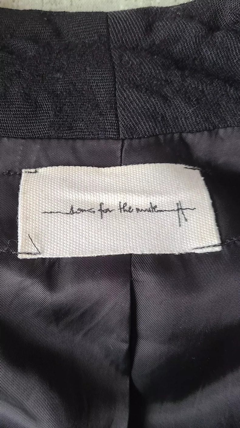 Song For The Mute Song For The Mute heavy jacquard no-collar suit jacket Size 46R - 3 Thumbnail