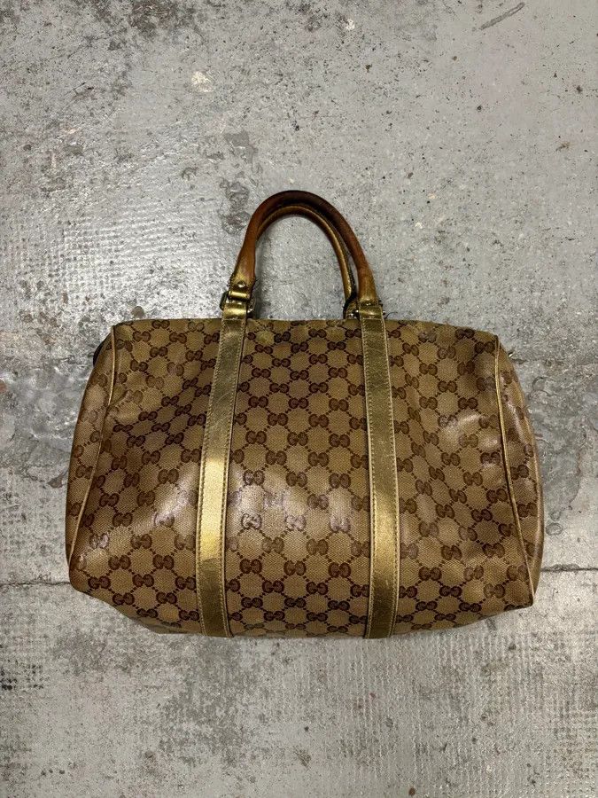 Gucci 2000s Gucci Beige Monogram Canvas Tote Bag Size ONE SIZE - 4 Thumbnail