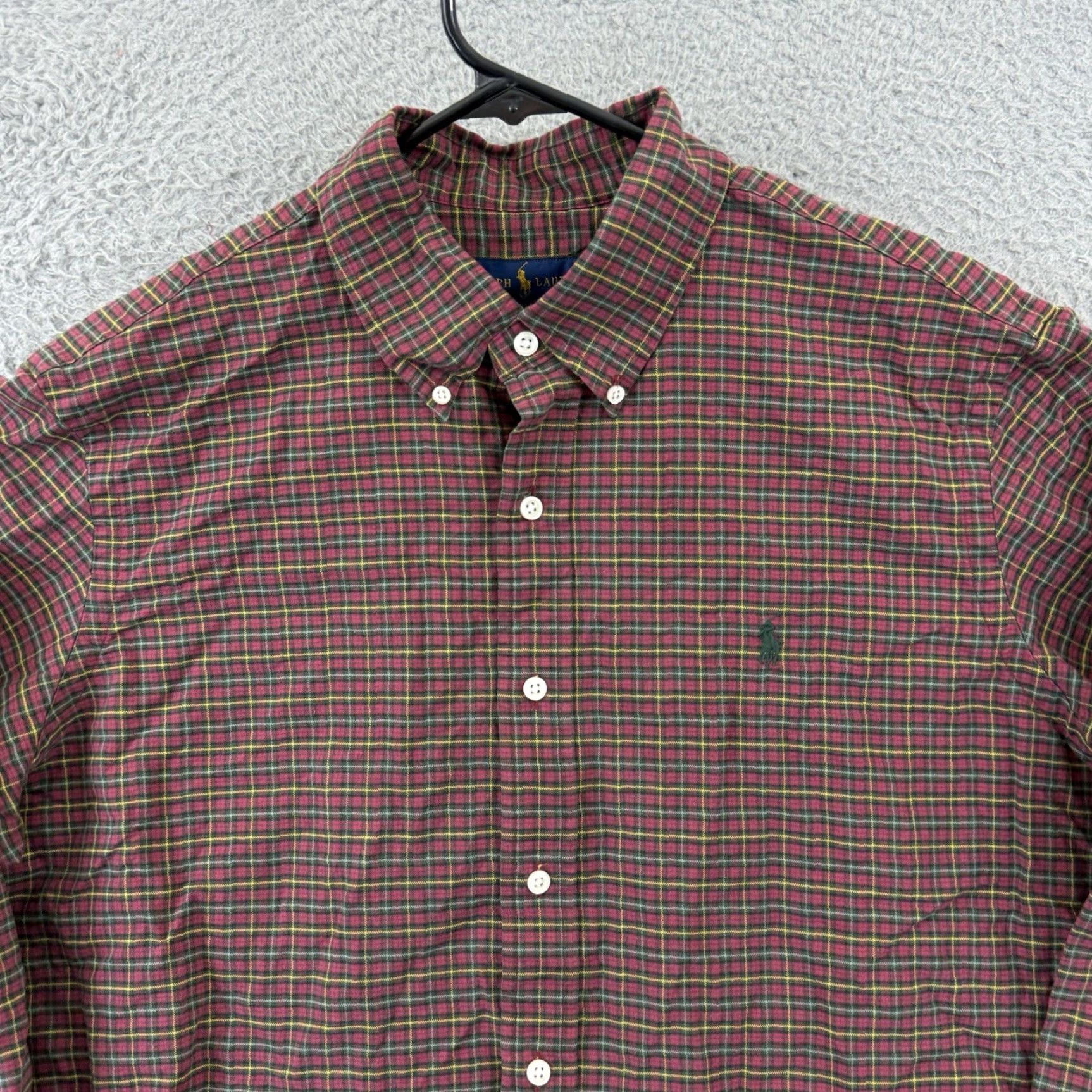 Polo Ralph Lauren Polo Ralph Lauren Shirt Mens Large Red Check Pony Long Sleeve Button Up Preppy Size US L / EU 52-54 / 3 - 3 Thumbnail