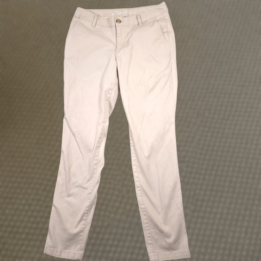 Eddie Bauer Eddie Bauer Pants Womens 2 Beige Chino Twill Straight Leg Casual Boyfriend Casual Workwear Womens Pants Size 26" / US 2 / IT 38 - 1 Thumbnail