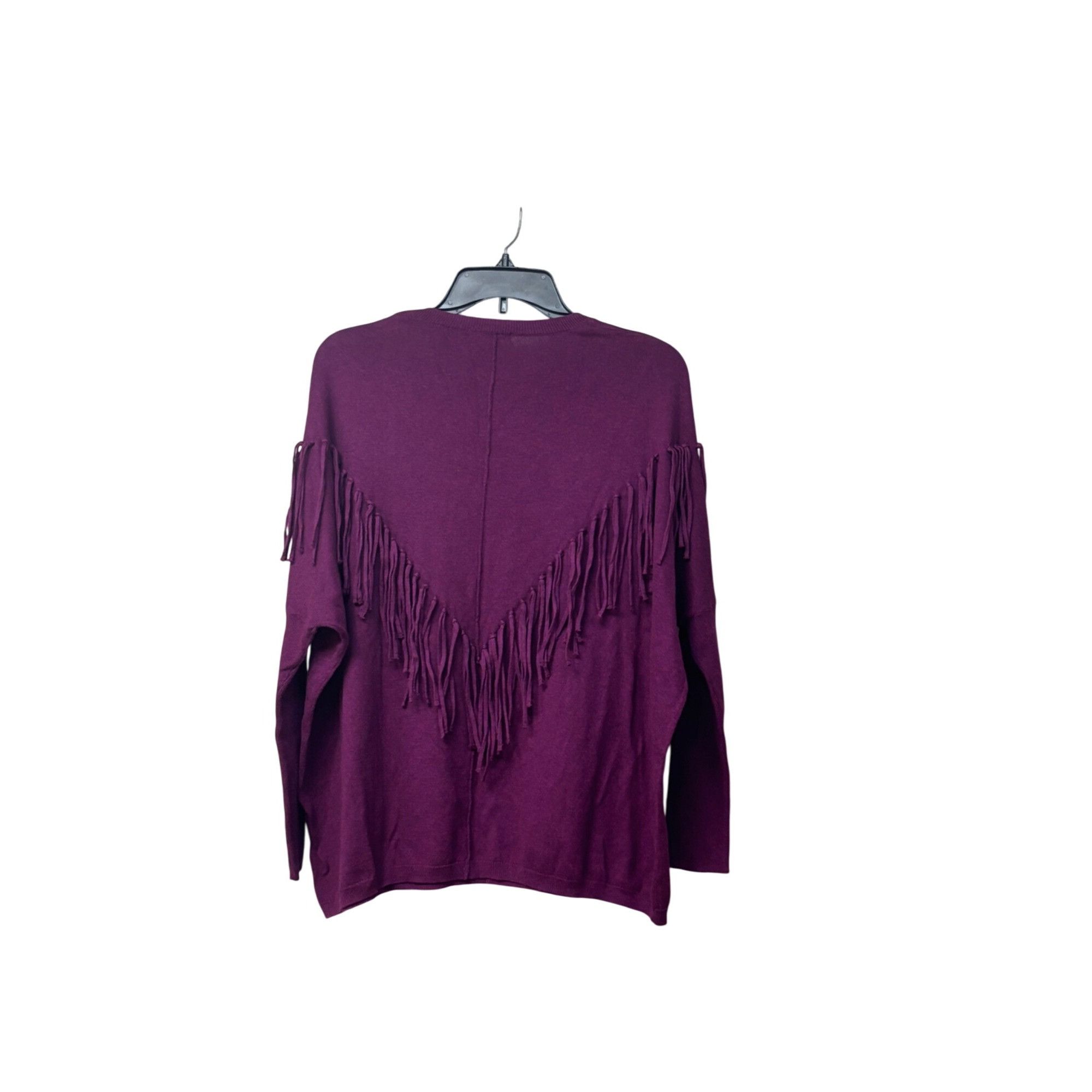 Other DKNY Fringe Embellished V-neckline Dolman Sweater, Purple, S Size S / US 4 / IT 40 - 11 Thumbnail