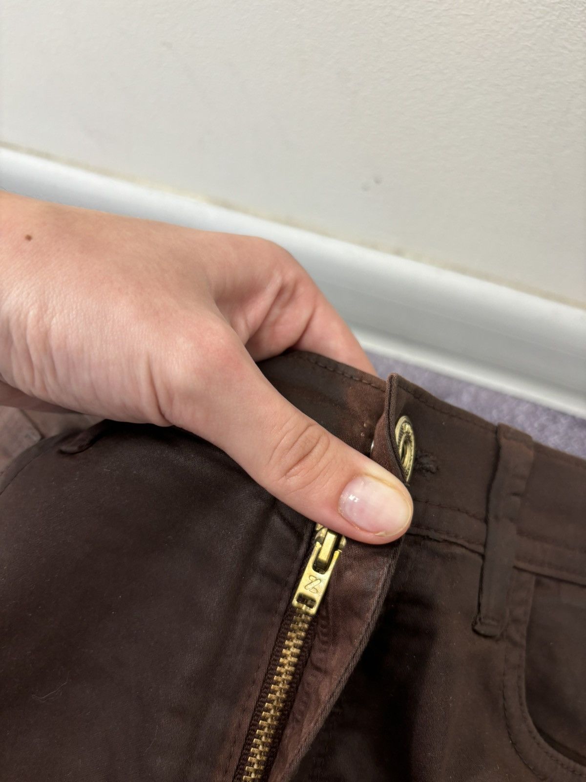 Trussardi Trussardi Women’s NWT Satin Brown Luxury Skinny Pants Jeans Size 25" / US 0 / IT 36 - 10 Thumbnail
