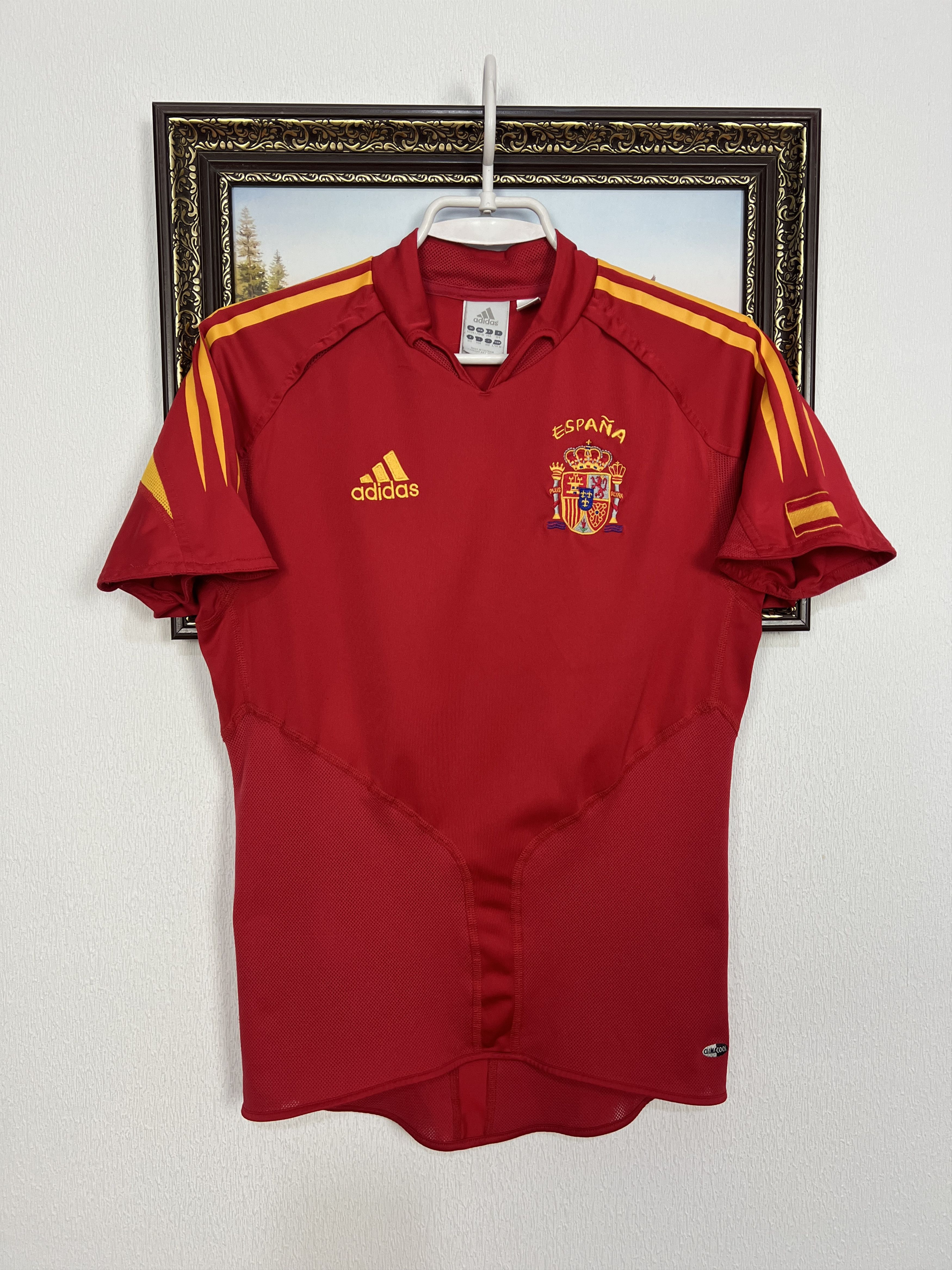 Adidas Spain football shirt 2003 Soccer Jersey Trikot Camiseta Boys Size US L / EU 52-54 / 3 - 1 Thumbnail