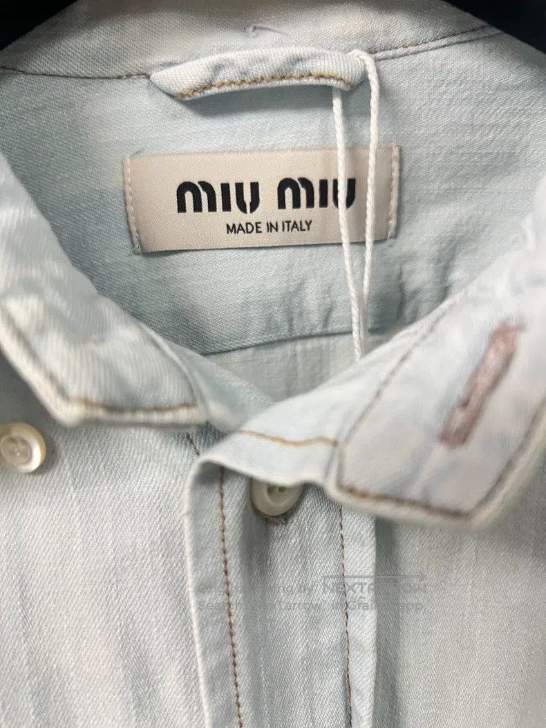 Miu Miu Miu Miu 36 Embroidered Logo shirt Size S / US 4 / IT 40 - 3 Thumbnail