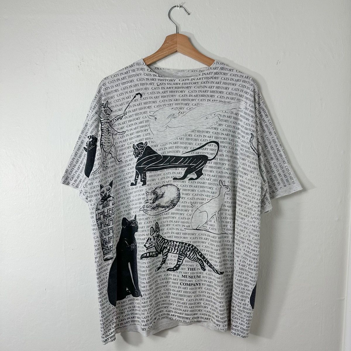Vintage 90s Cats In Art History Tee