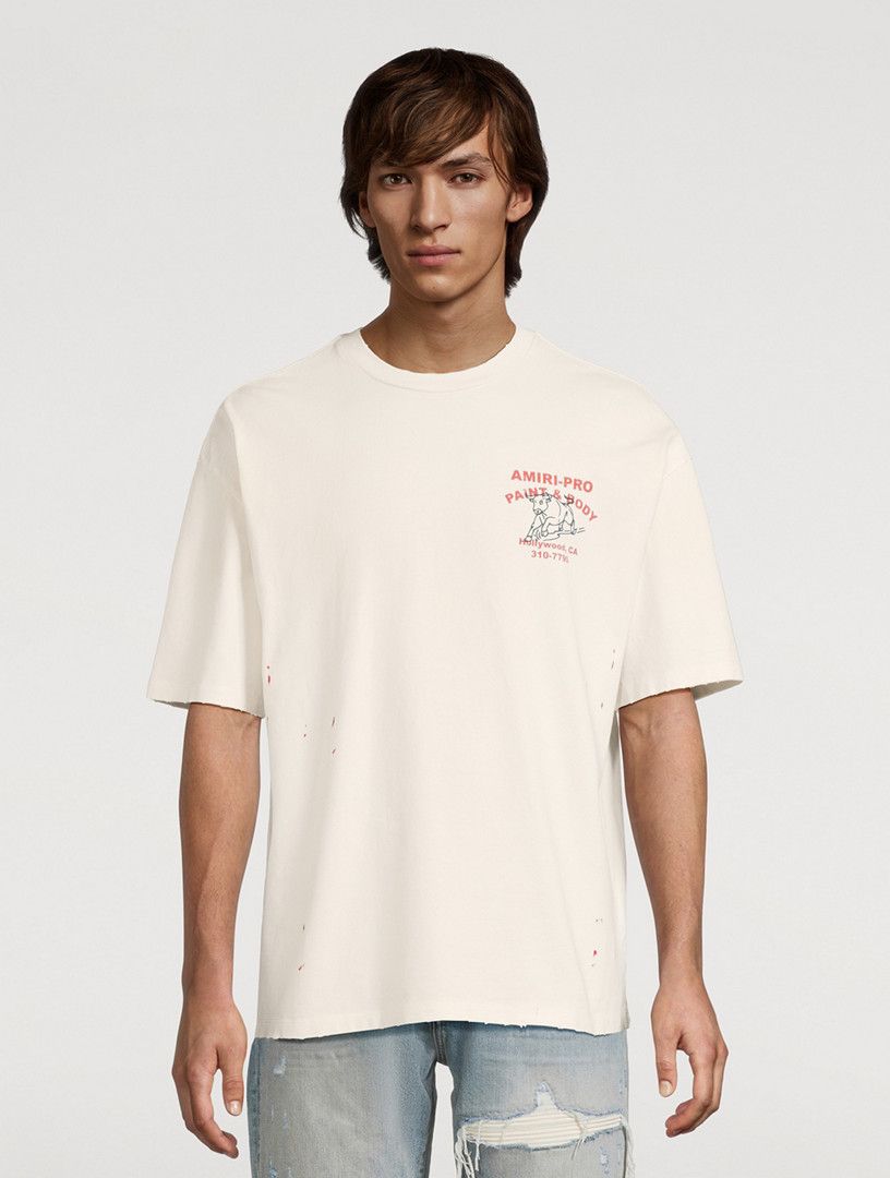 Amiri o1h1sh11225 Bull Oversized Tee in White Size US XL / EU 56 / 4 - 2 Thumbnail