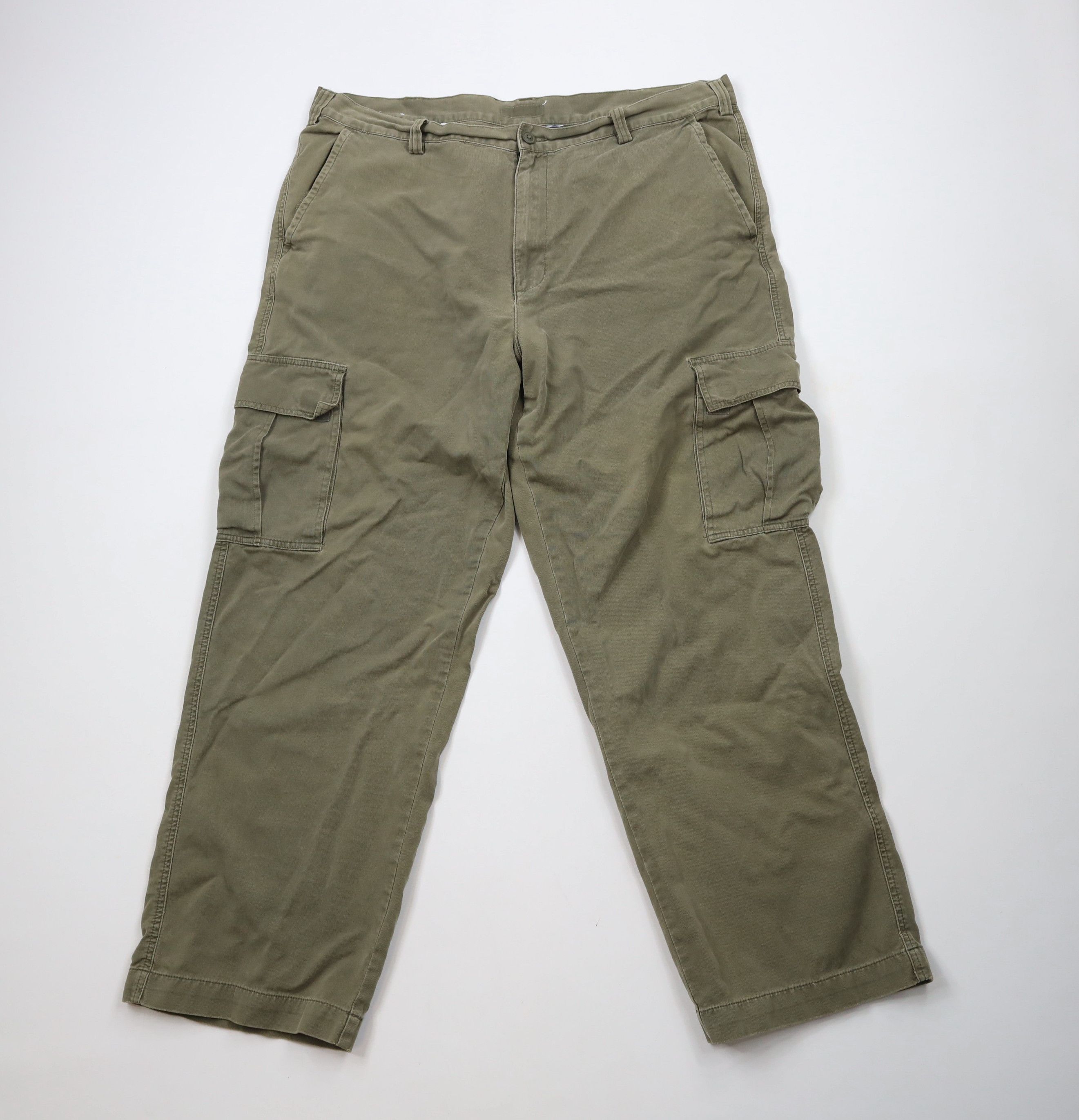 Vintage Vintage 90s Y2K Streetwear Baggy Wide Leg Cargo Pants Green Size US 42 / EU 58 - 1 Thumbnail