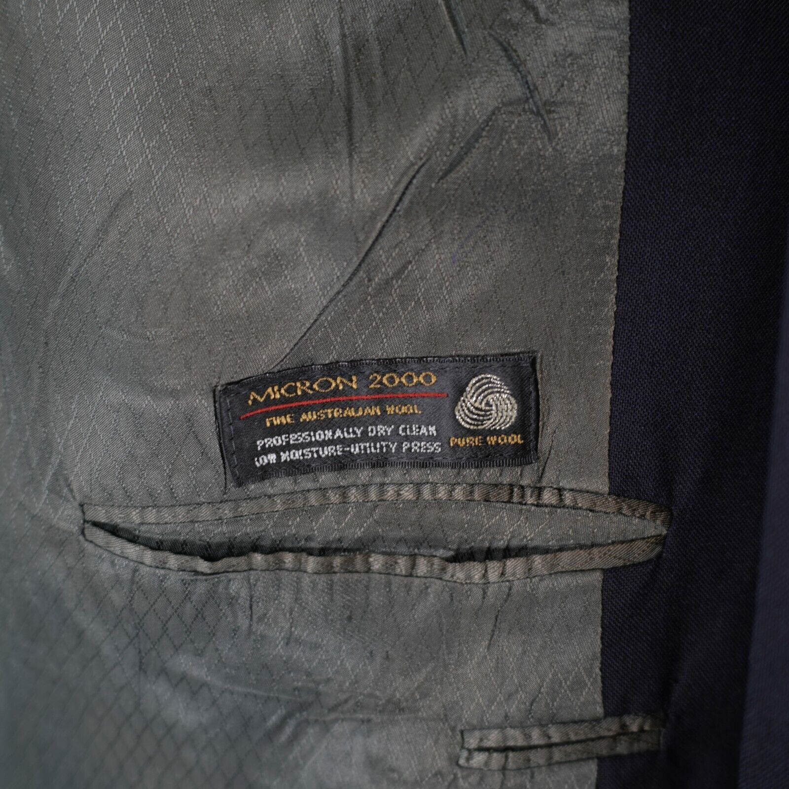 Hart Schaffner Marx Hart Schaffner Marx Micron 2000 Wool Blue 2 Button Suit Jack Size 48L - 10 Thumbnail