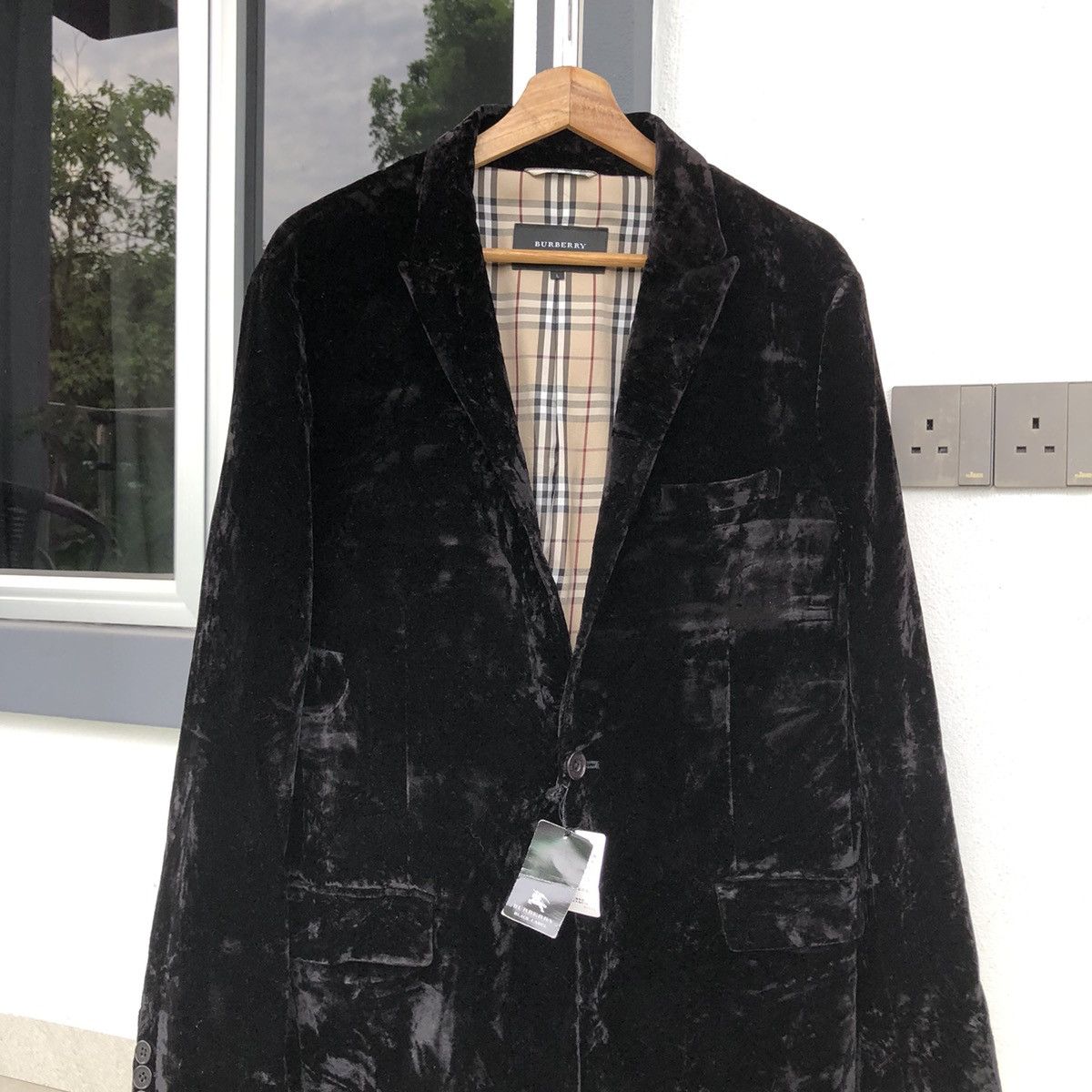 Burberry Burberry Black Label Velvet Lined Novacheck Blazer/Jacket Size US L / EU 52-54 / 3 - 2 Thumbnail