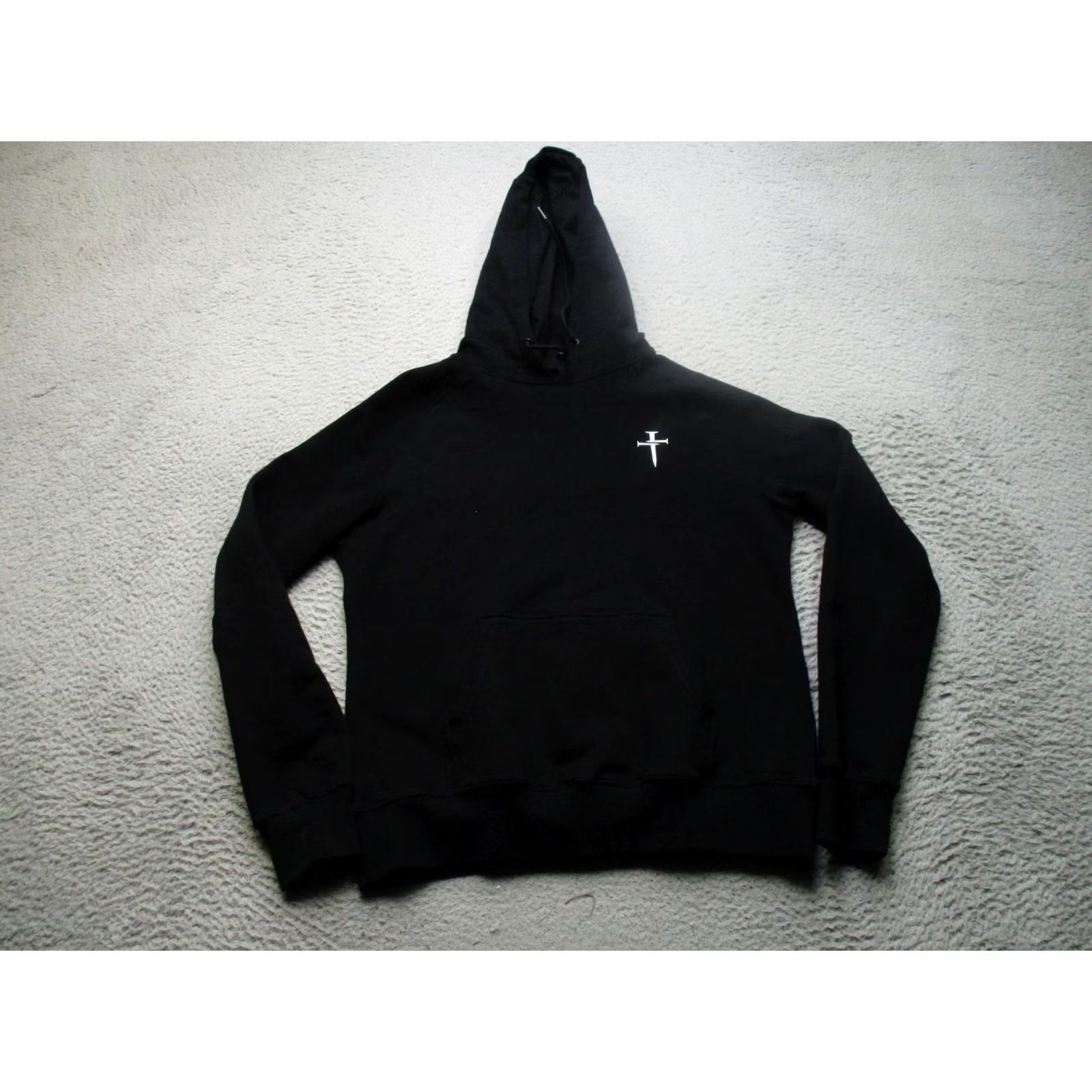 Vintage Nike Shirt Hoodie Mens S Black Cross Logo Pullover Fleece Sweatshirt Winter Size US S / EU 44-46 / 1 - 2 Thumbnail