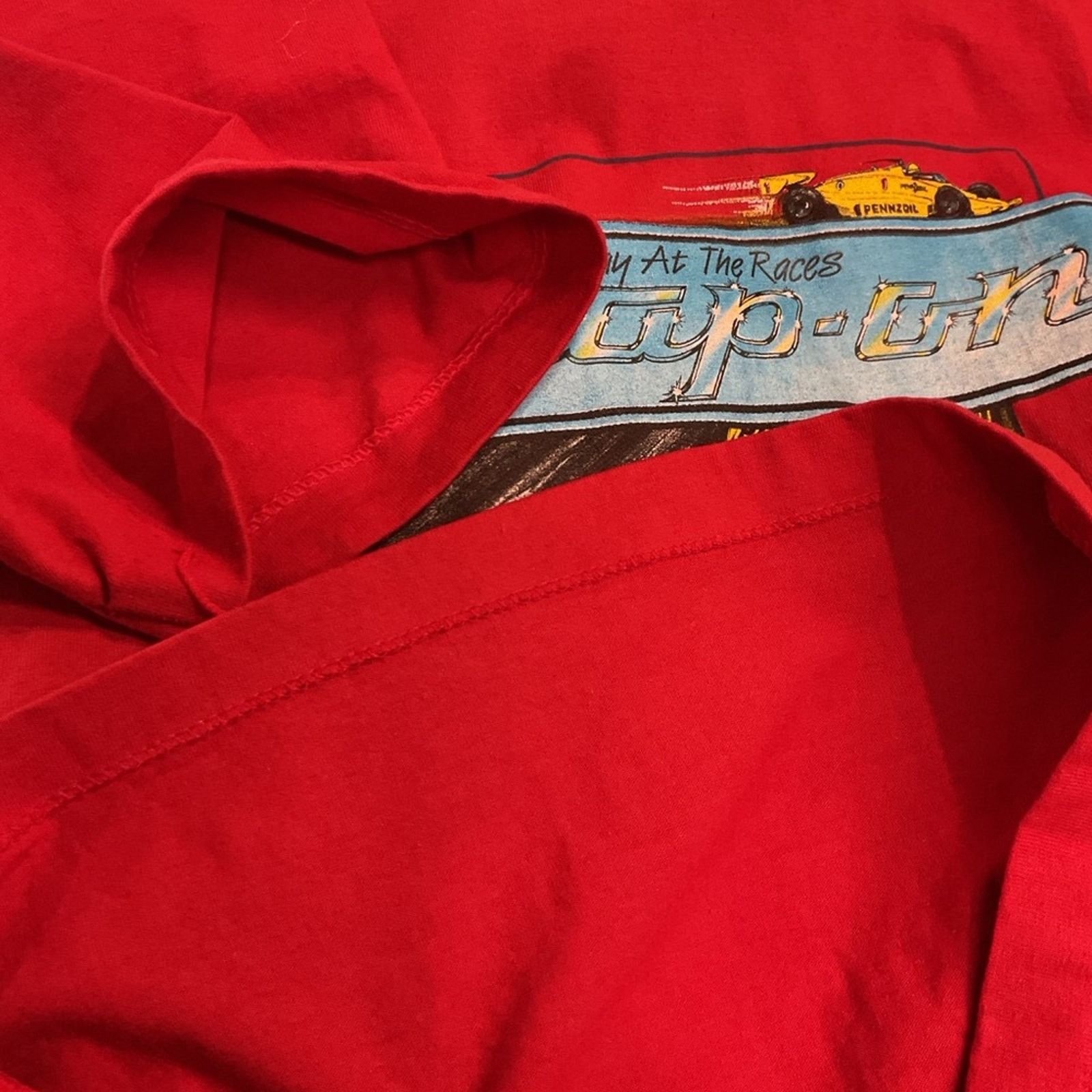 Vintage Vintage 80’s Snap-On Rick Mears Autographed T-Shirt Size US M / EU 48-50 / 2 - 5 Thumbnail