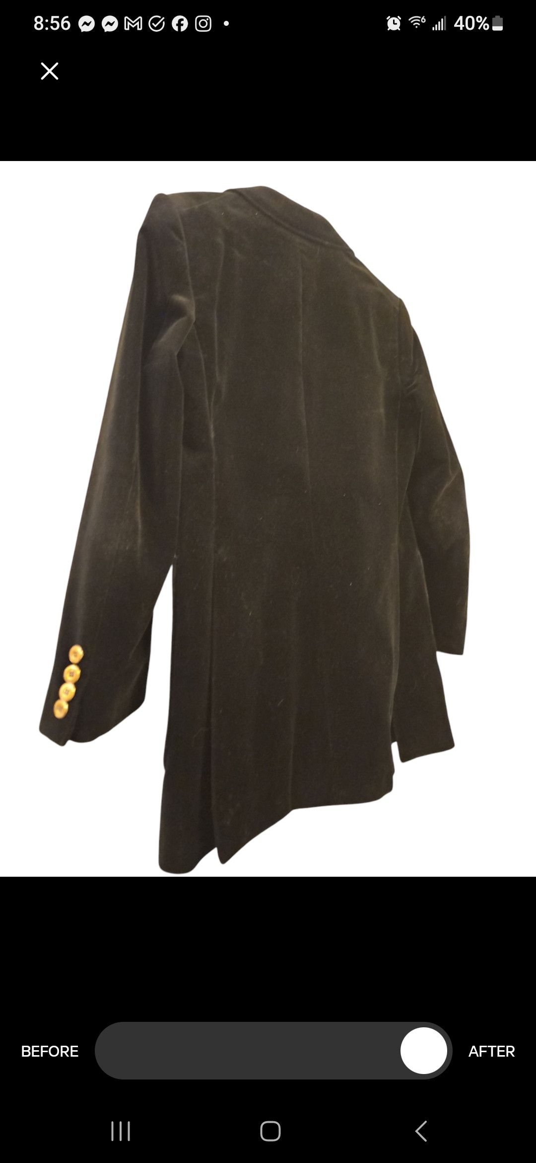Van Gils Black Velvet Coat- by VAN GILS- Men's/sz. 36-38 (US) Size US M / EU 48-50 / 2 - 6 Thumbnail