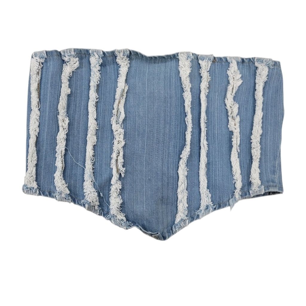 Nasty Gal NWOT Nasty Gal Denim Bandana Bandeau Seam Corset Top Size L / US 10 / IT 46 - 5 Thumbnail