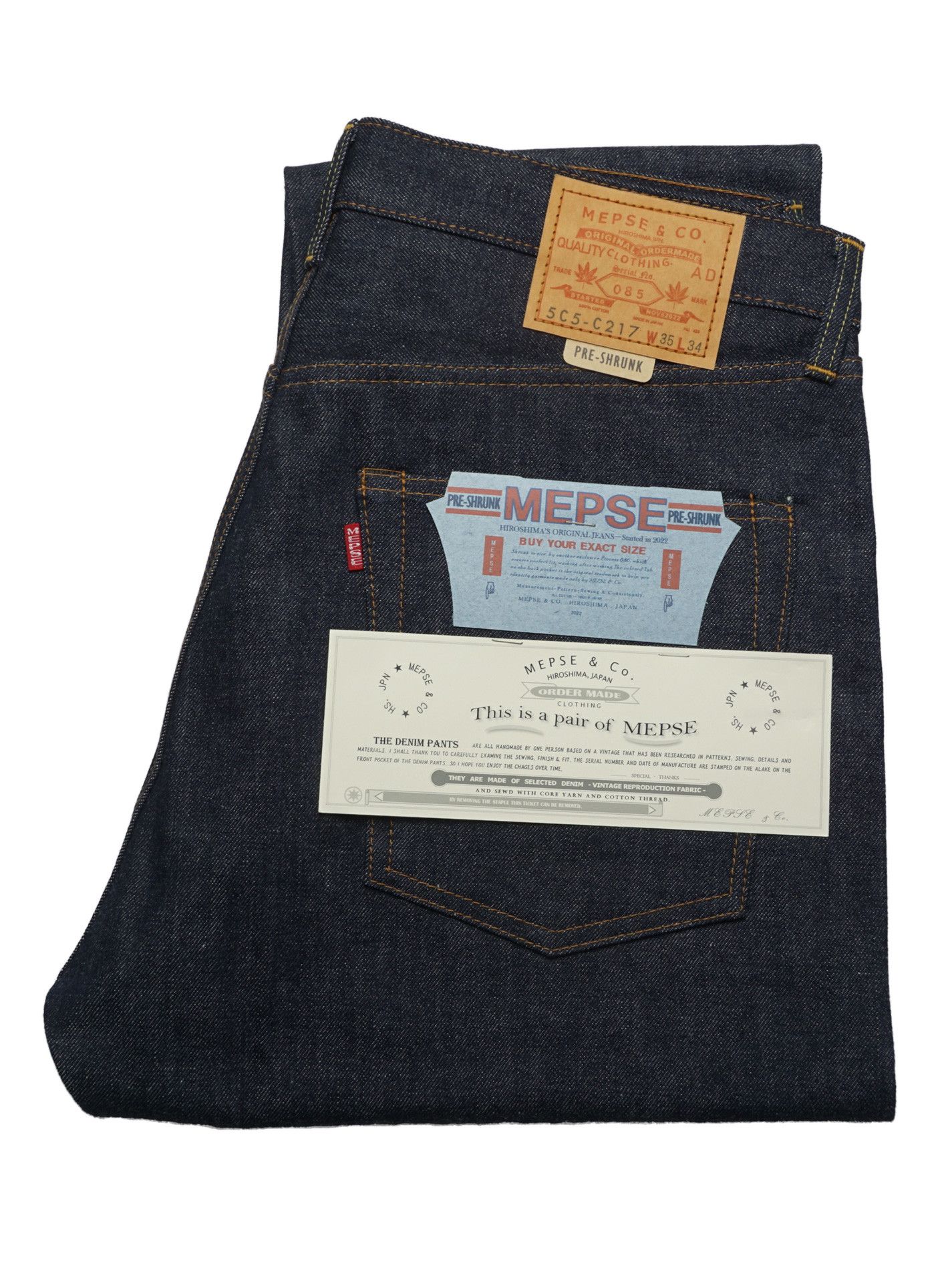 Japanese Brand MEPSE & CO. Lot. 5C5-C217 W34 x L34 Tapered Straight Size US 34 / EU 50 - 3 Thumbnail