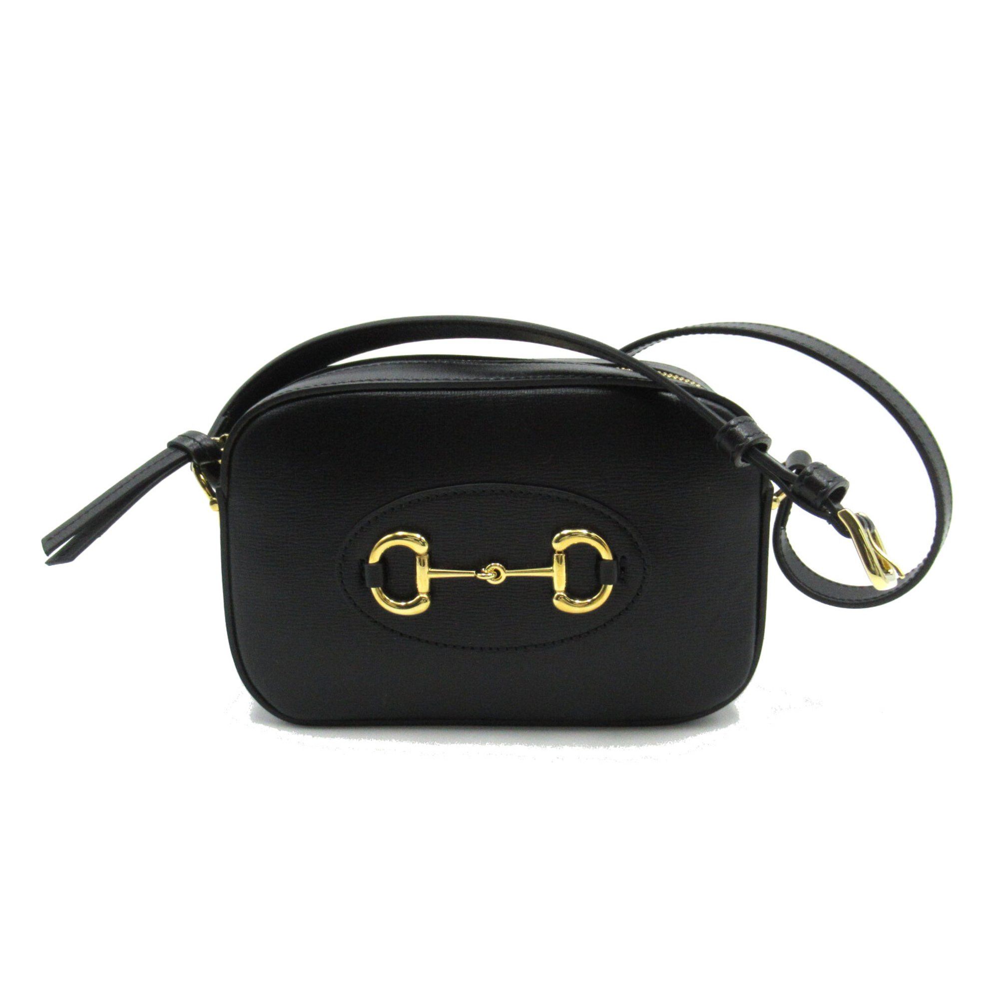 image of Gucci [Gucci Horsebit 1955] Small Shoulder Bag Black Leather 7601961Aaqd1000, Women's