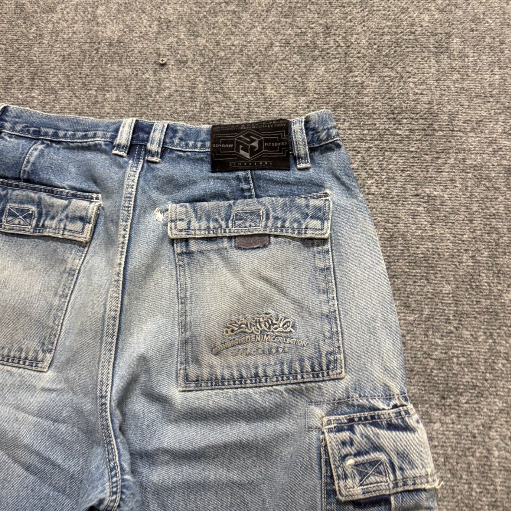 Southpole VINTAGE Southpole Baggy Jeans Short Y2K 36 Light Blue Washed Jorts Grunge Mens Size US 36 / EU 52 - 7 Thumbnail