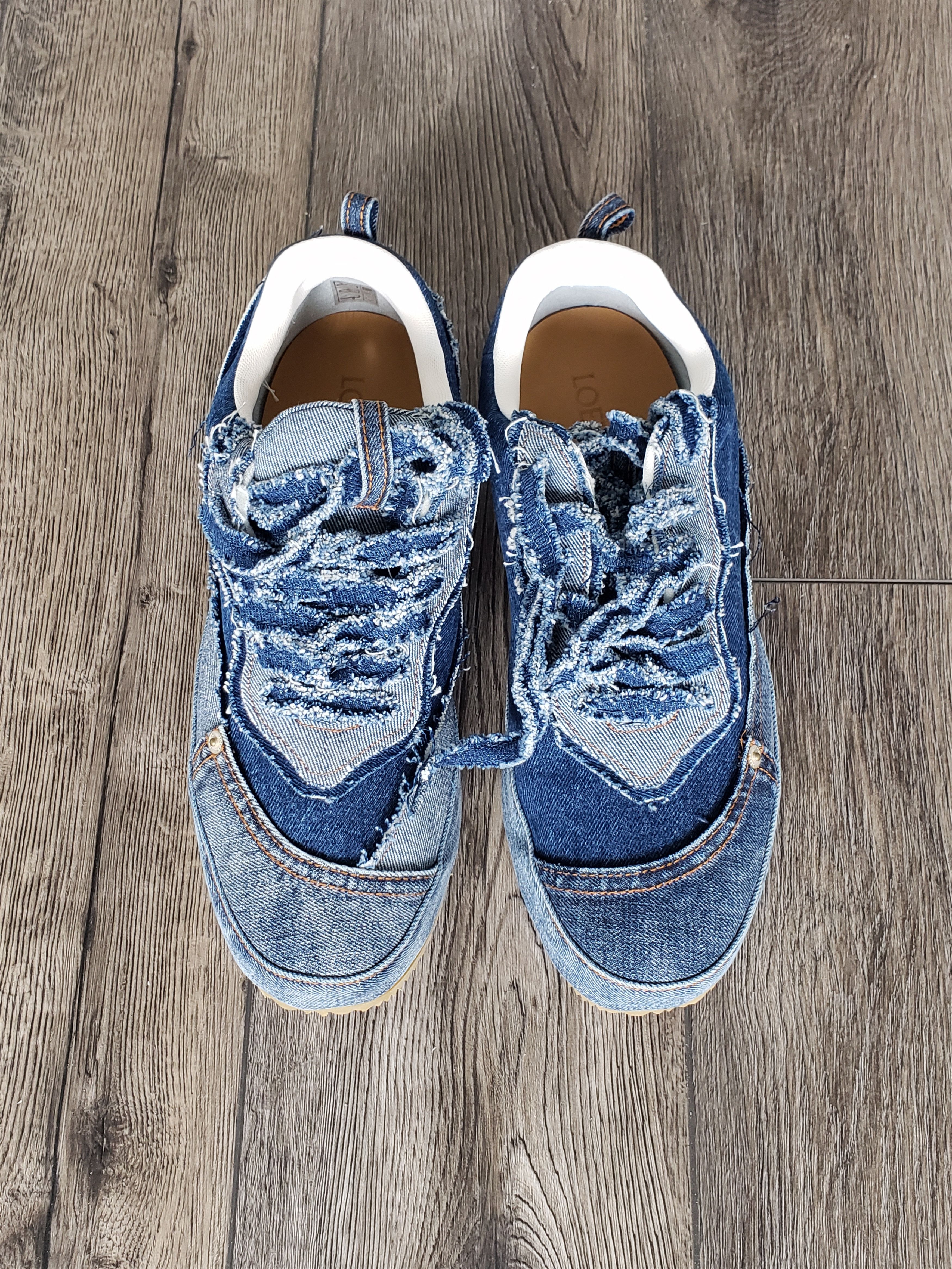 Loewe LOEWE Denim Low Top Sneakers Size US 12 / EU 45 - 8 Thumbnail