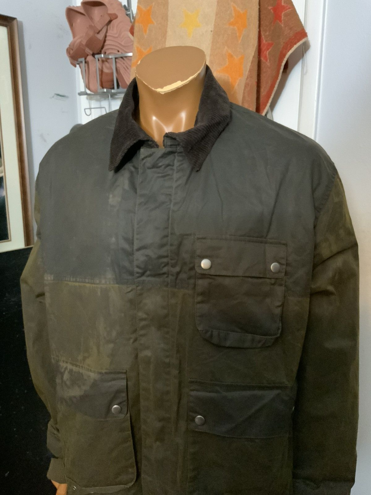 Zara Zara Work Wax Coated Field Corduroy Collar Utility Jacket Size US XL / EU 56 / 4 - 20 Thumbnail