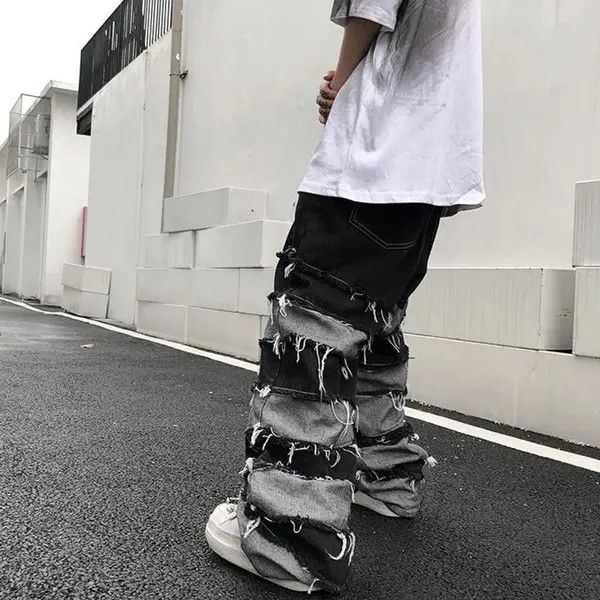 Designer × Japanese Brand Jeans Patchwork Darkwear Size US 30 / EU 46 - 1 Thumbnail