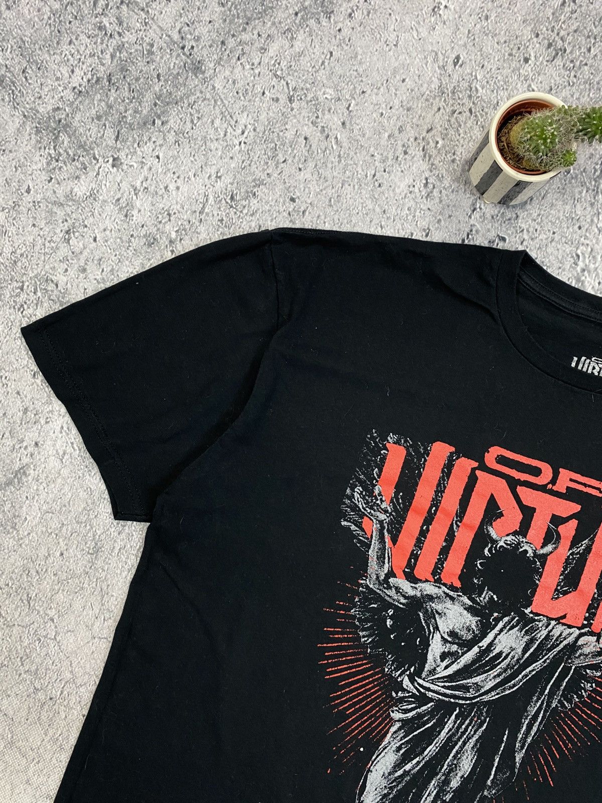 Vintage Tee Vintage Of Virtue USA Streetwear boxy rock Size US XL / EU 56 / 4 - 2 Thumbnail
