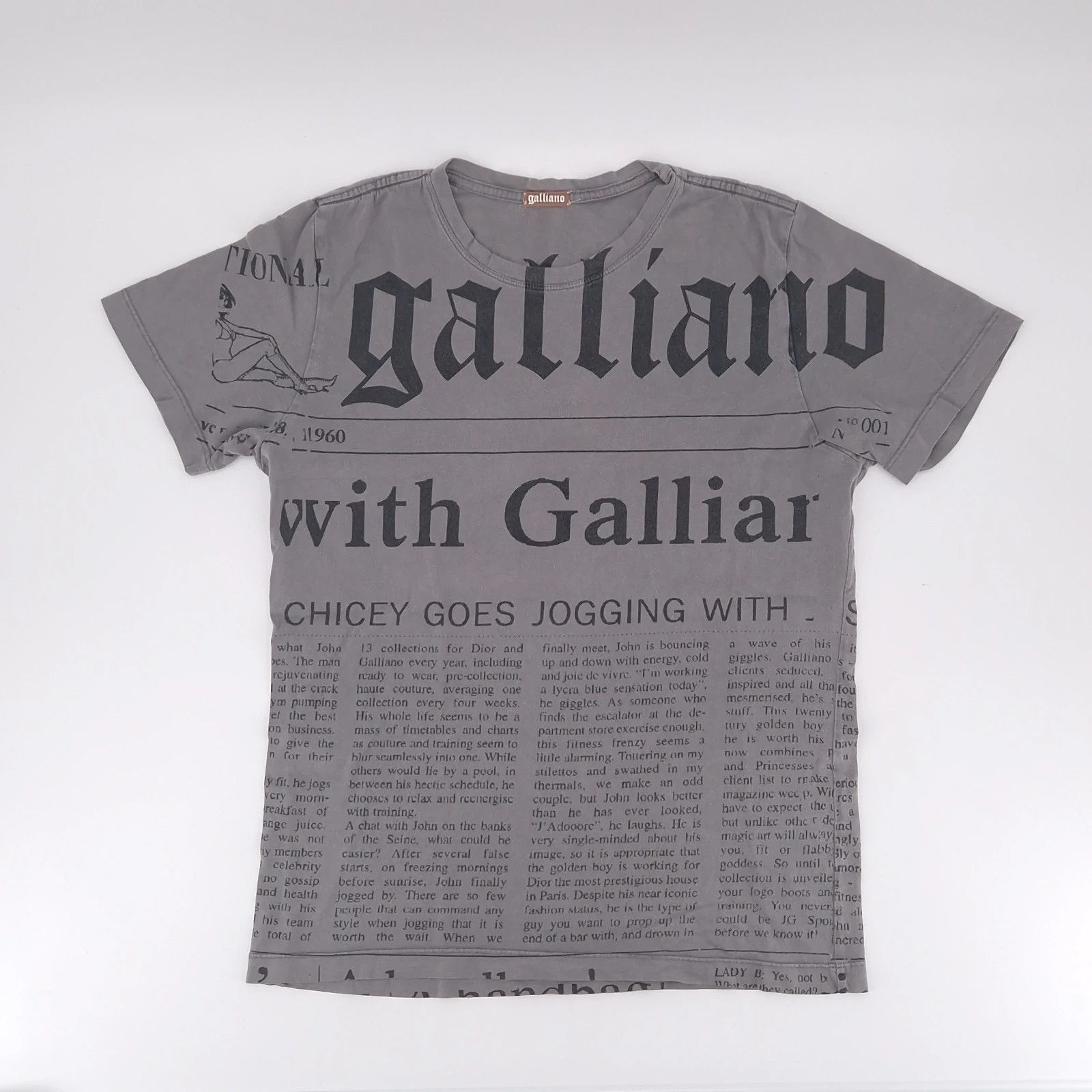 John Galliano John Galliano Gazette Archival Slim Fit Tee Swag Y2K Size US M / EU 48-50 / 2 - 1 Thumbnail
