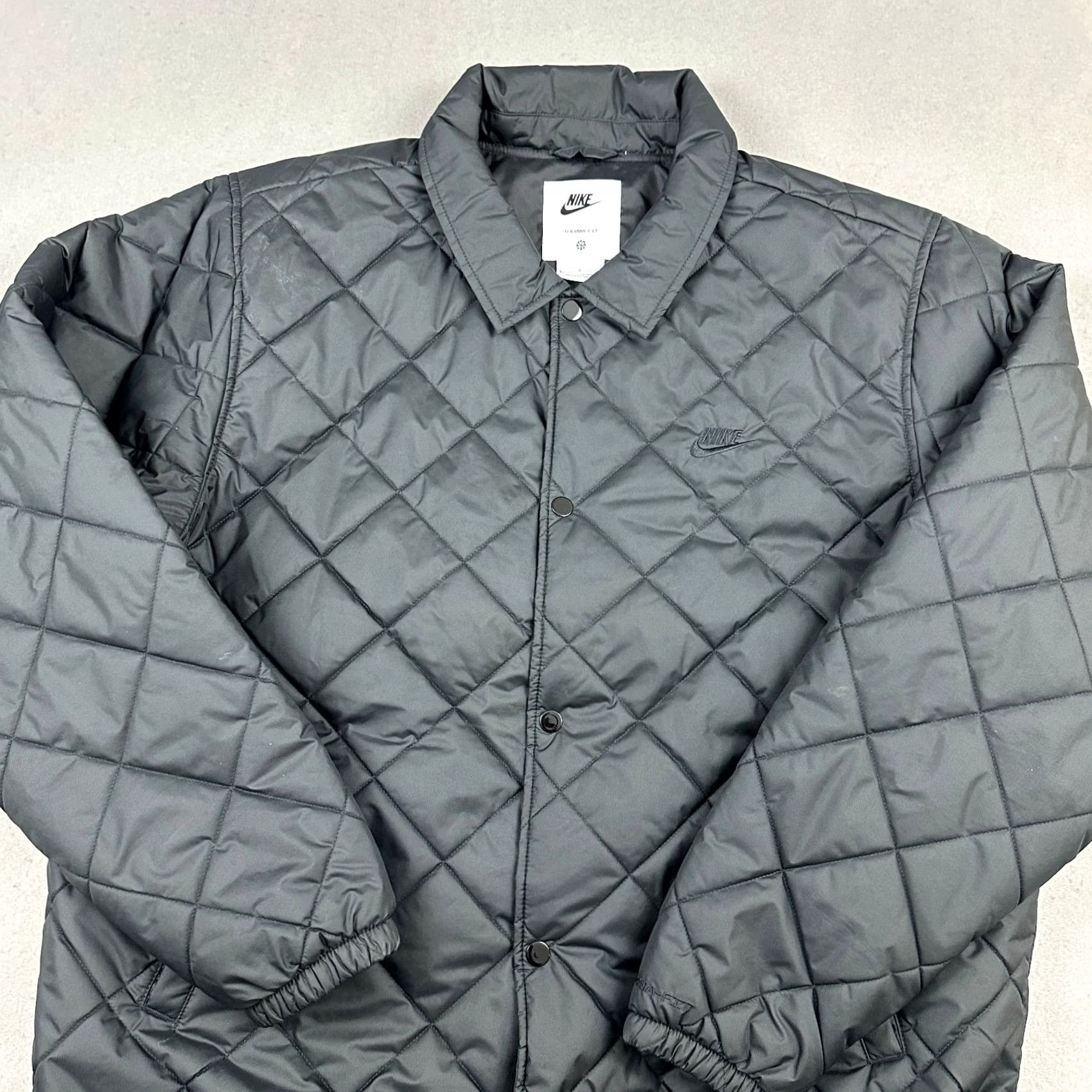 Nike Nike Jacket Men L Black Quilted Puffer Snap Insulated Therma Fit Size US L / EU 52-54 / 3 - 2 Thumbnail