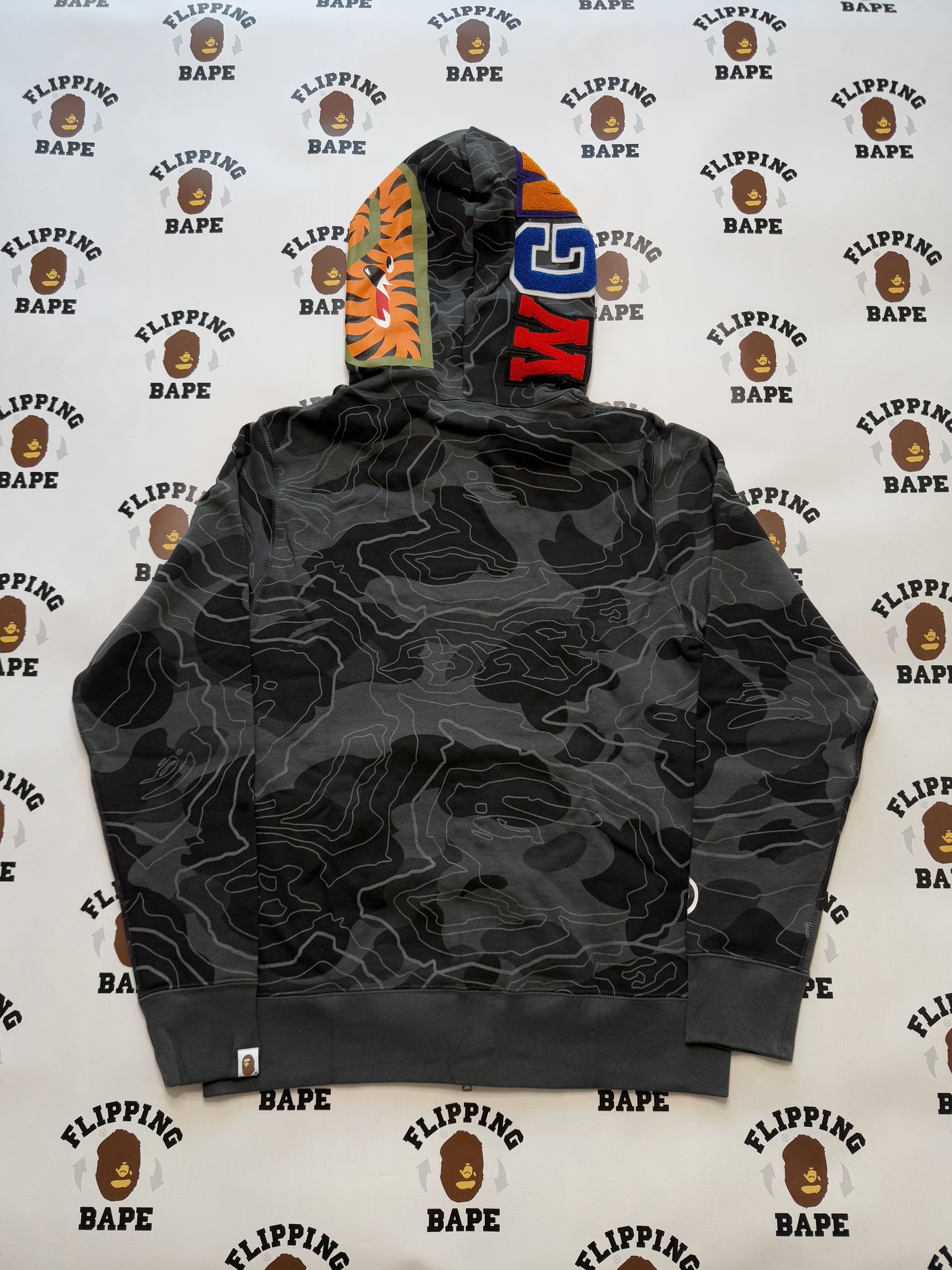 Bape BAPE LAYERED LINE CAMO SHARK FULL ZIP HOODIE Size US XXL / EU 58 / 5 - 4 Thumbnail