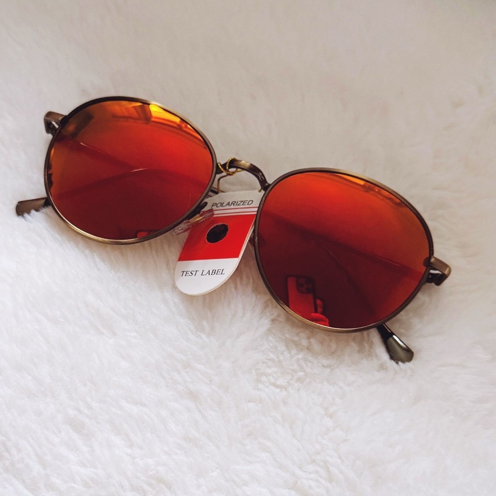 Other Brielle Bright Red Polarized Mirrored Sunglasses Size ONE SIZE - 3 Thumbnail