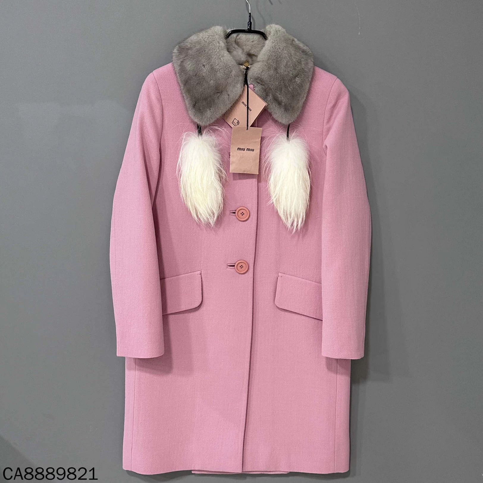 Miu Miu Miu Miu spliced mink collar coat 38 Size S / US 4 / IT 40 - 1 Thumbnail
