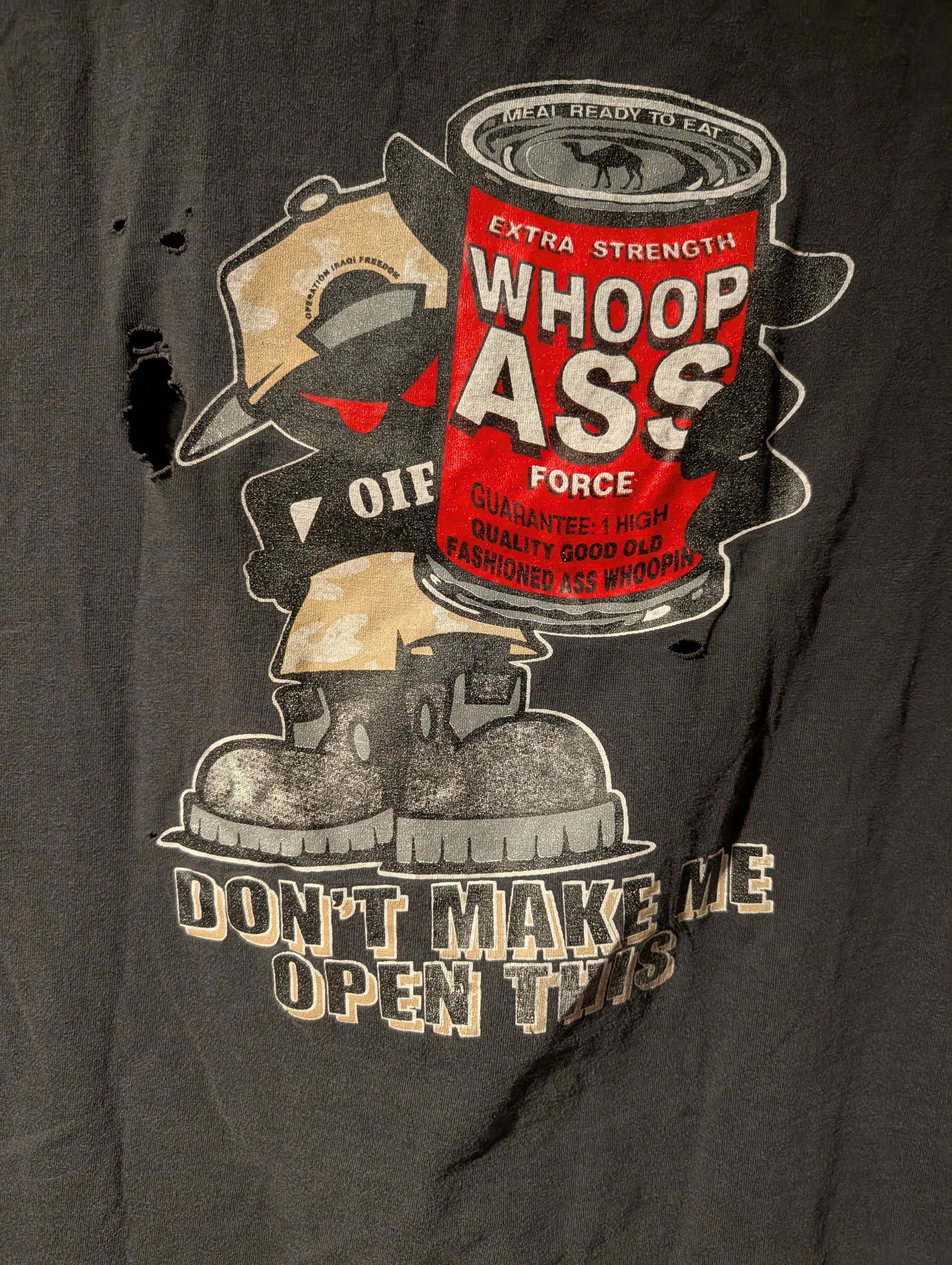 Vintage Vintage Y2K Whoop Ass Operation Freedom Military Tee Size US L / EU 52-54 / 3 - 2 Thumbnail