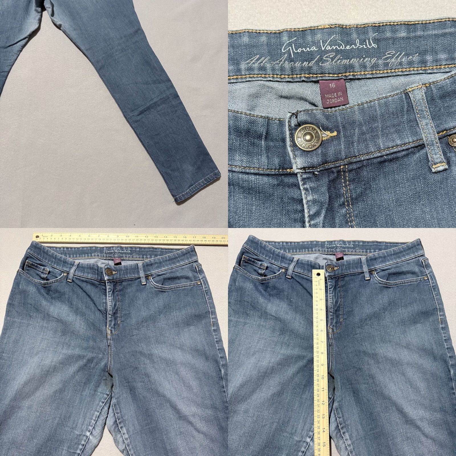 Gloria Vanderbilt Gloria Vanderbilt Jeans Women's Slimming All Around Denim Skinny Zip Fly 16 Blue Jeans Women 16 Slimming City Preppy Classic Mens Girls Size 38" / US 16 / IT 52 - 8 Thumbnail