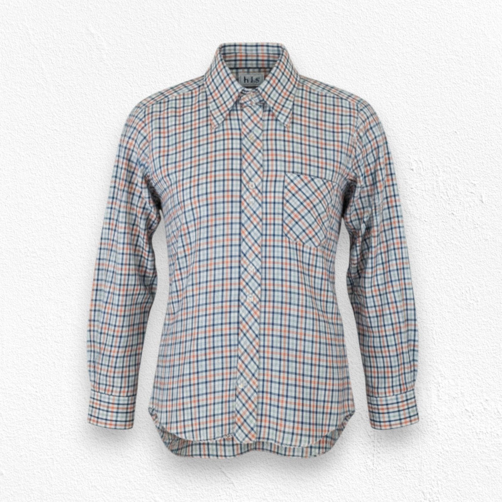 Vintage 1970s Vintage Plaid USA Disco Button Up Shirt Size Medium Size US M / EU 48-50 / 2 - 1 Thumbnail