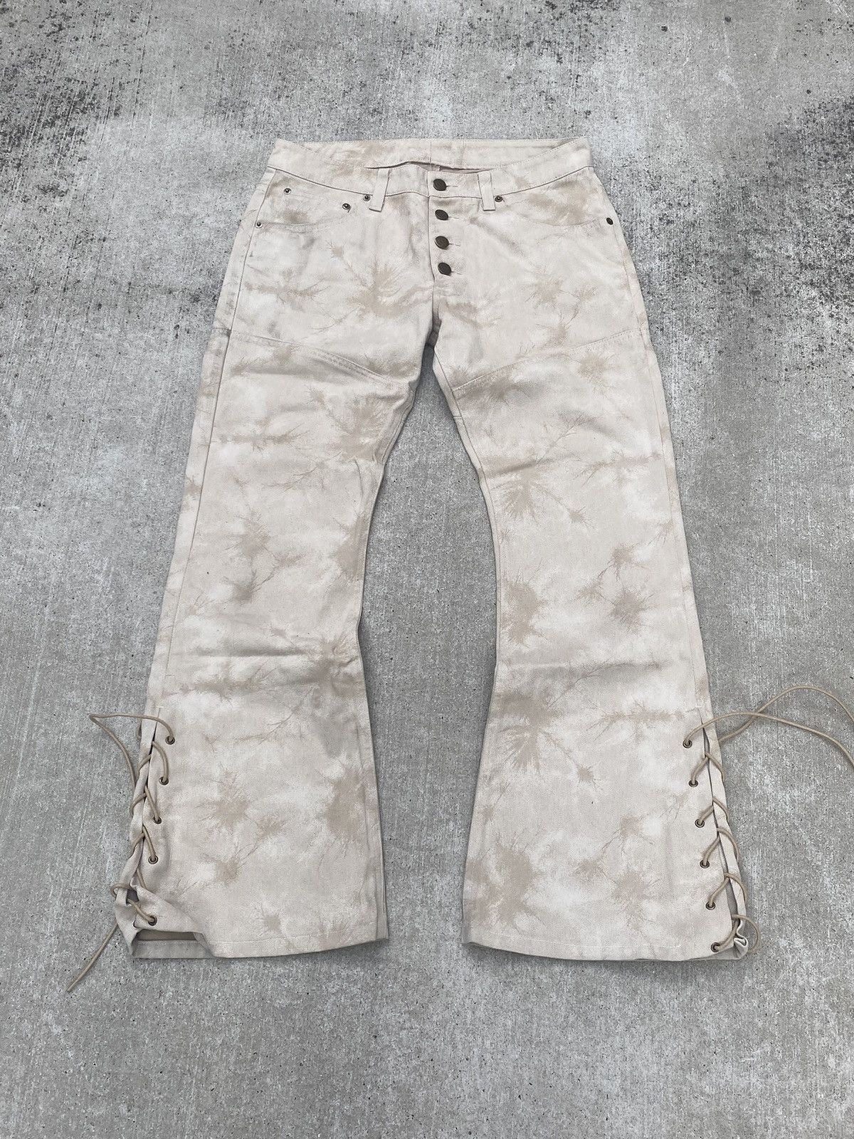 Tornado Mart Tornado mart flared print pants Size US 30 / EU 46 - 1 Thumbnail