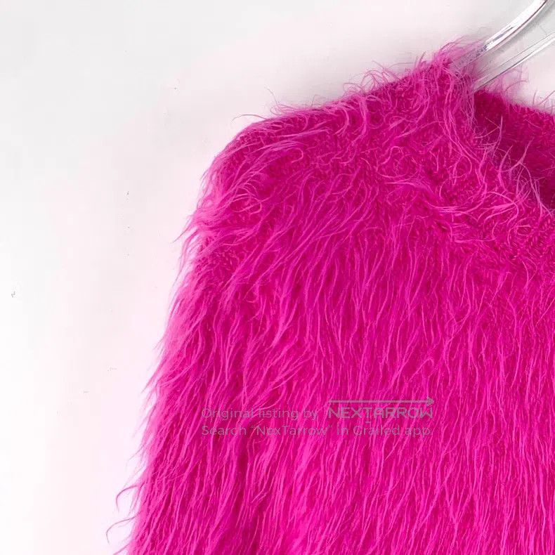 Gucci Gucci Rose-pink double G embroidered wool round-neck long- Size M / US 6-8 / IT 42-44 - 3 Thumbnail