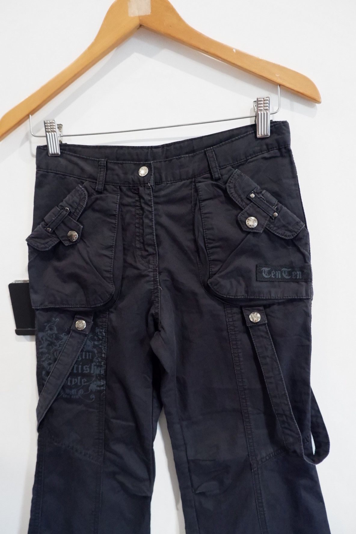 Japanese Brand × Seditionaries Vintage Japan Brand Mighty 10 Flared Bondage Cropped Pants Size 26" / US 2 / IT 38 - 3 Thumbnail