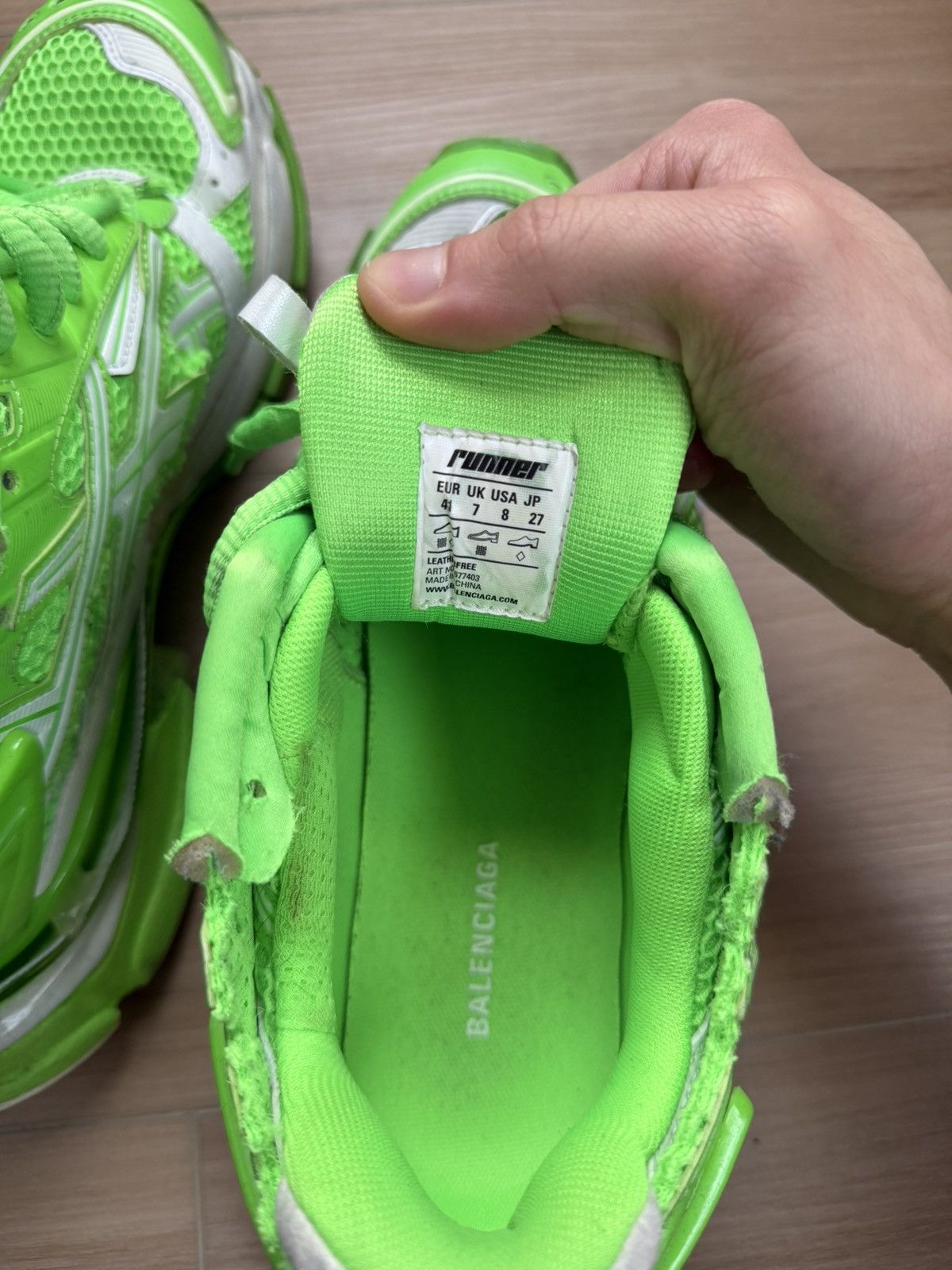 Balenciaga Balenciaga runner sneakers/shoes green Size US 8.5 / EU 41-42 - 5 Thumbnail