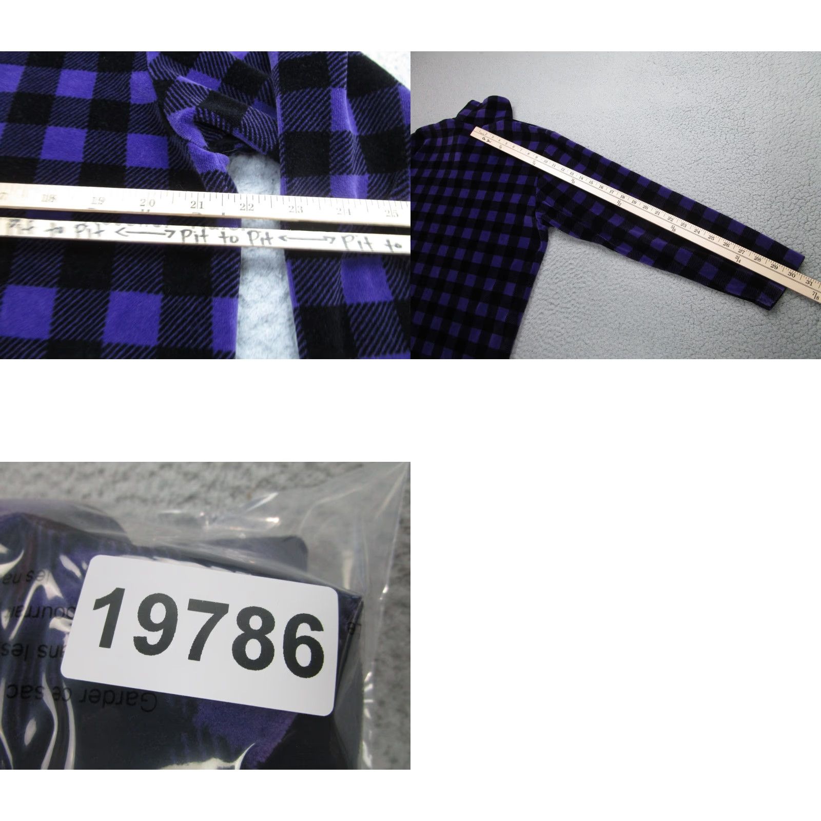 Velour York Harbor Pullover Womens M Purple Black Plaid 1/2 Zip Fleece Sweatshirt Velour Outdoor Classic Size M / US 6-8 / IT 42-44 - 8 Thumbnail