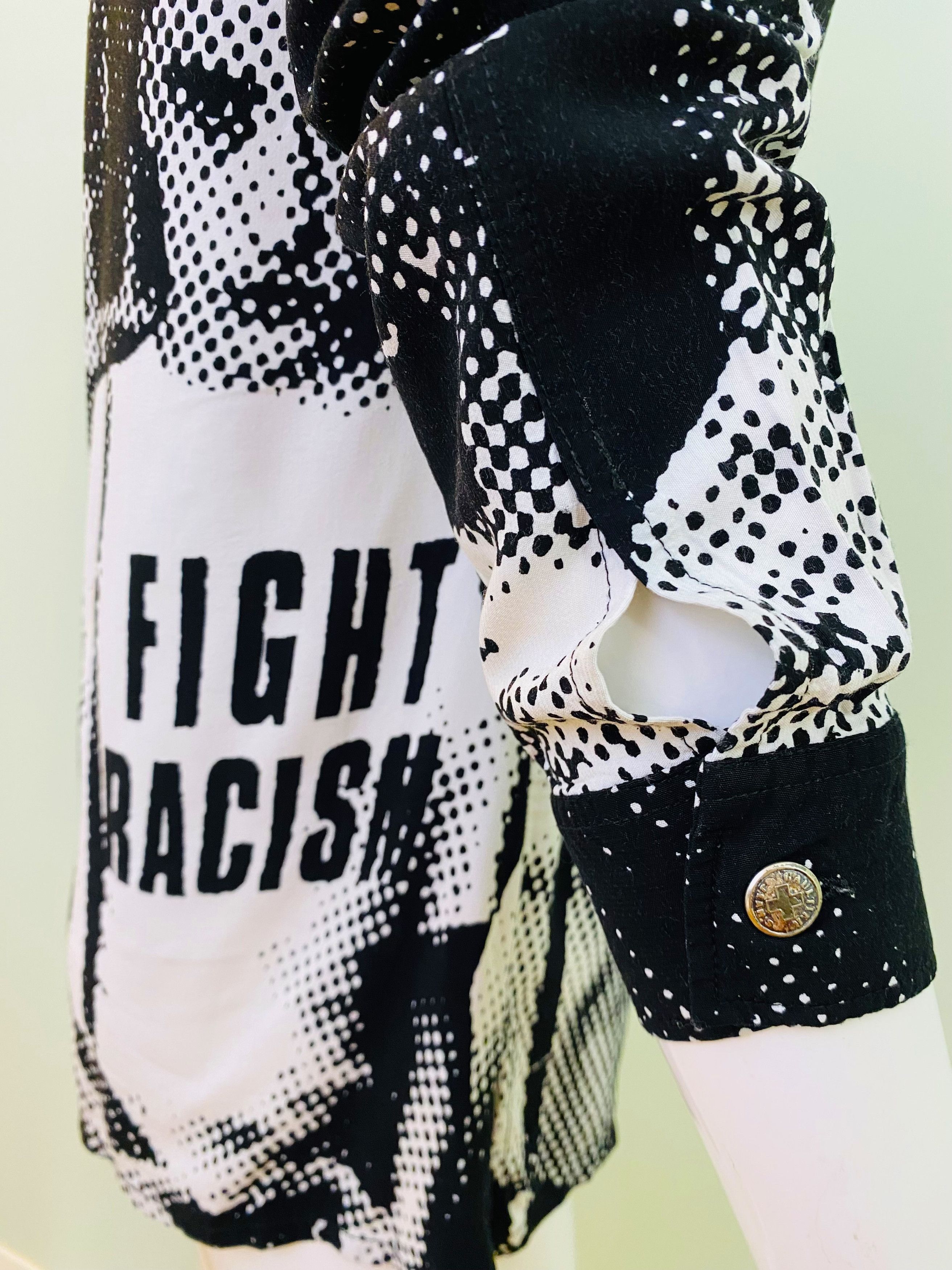 Jean Paul Gaultier Jean Paul Gaultier Fight Racism A/W 1997 Punk Top Shirt Size US M / EU 48-50 / 2 - 14 Thumbnail