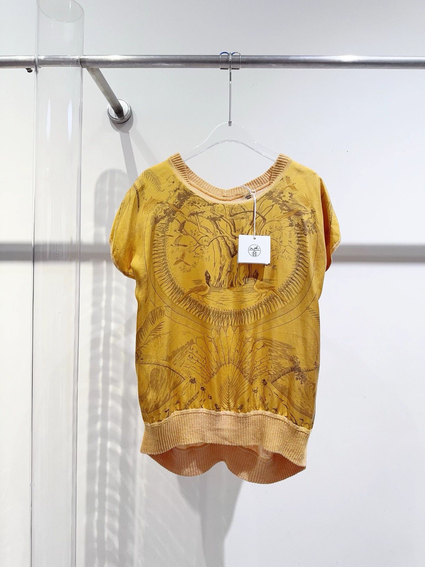 Hermes Hermes Silk-Linen Short Sleeve Top - dmc Size US S / EU 44-46 / 1 - 1 Thumbnail