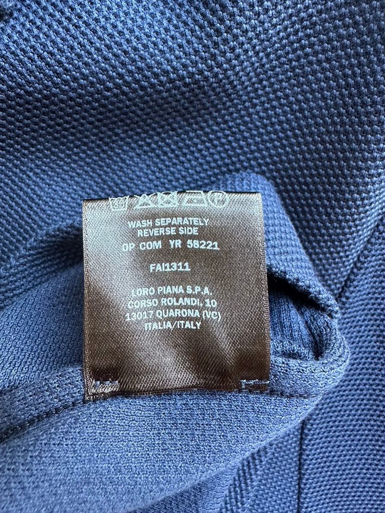 Loro Piana LORO PIANA Shirt cotton collar breathable classic blue str Size US M / EU 48-50 / 2 - 6 Thumbnail