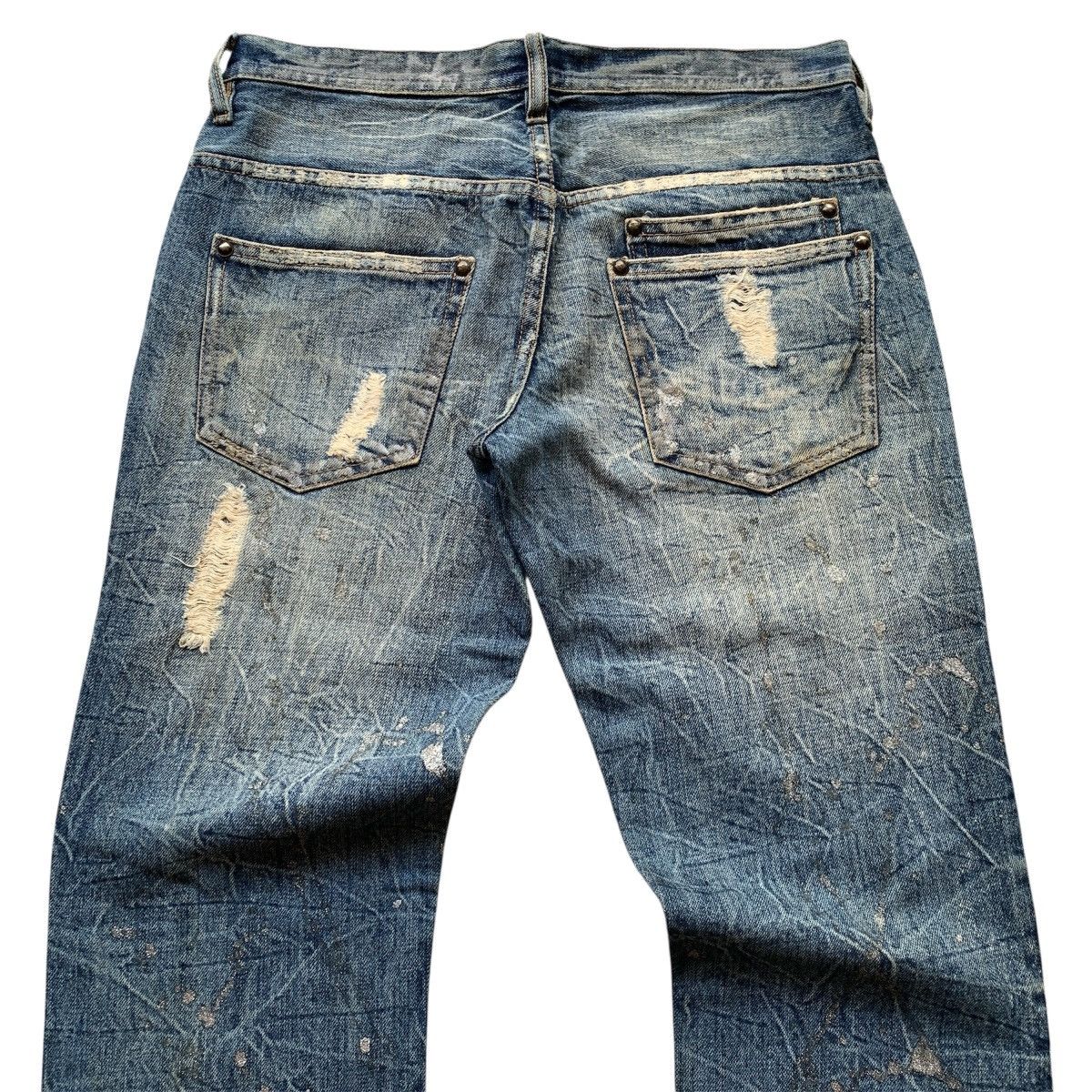 Japanese Brand Midas Flare Jeans Painted Distress Bootcut ifsix LGB Style Size US 31 - 11 Thumbnail