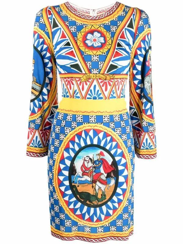 Dolce & Gabbana o1y0825 Mini Dress in Multicolor Size XS / US 0-2 / IT 36-38 - 1 Thumbnail