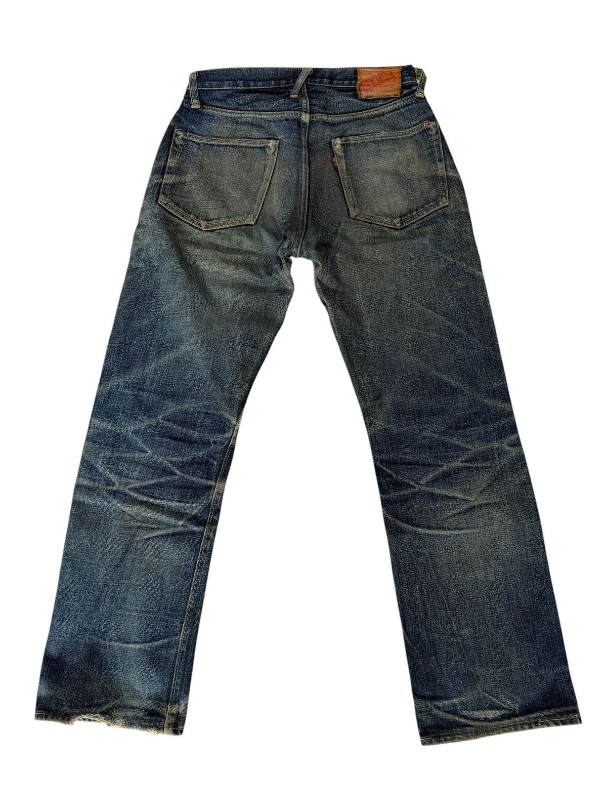 Denime DENIME Made In Japan Redline Selvedge Distressed Jeans Size US 27 - 11 Thumbnail