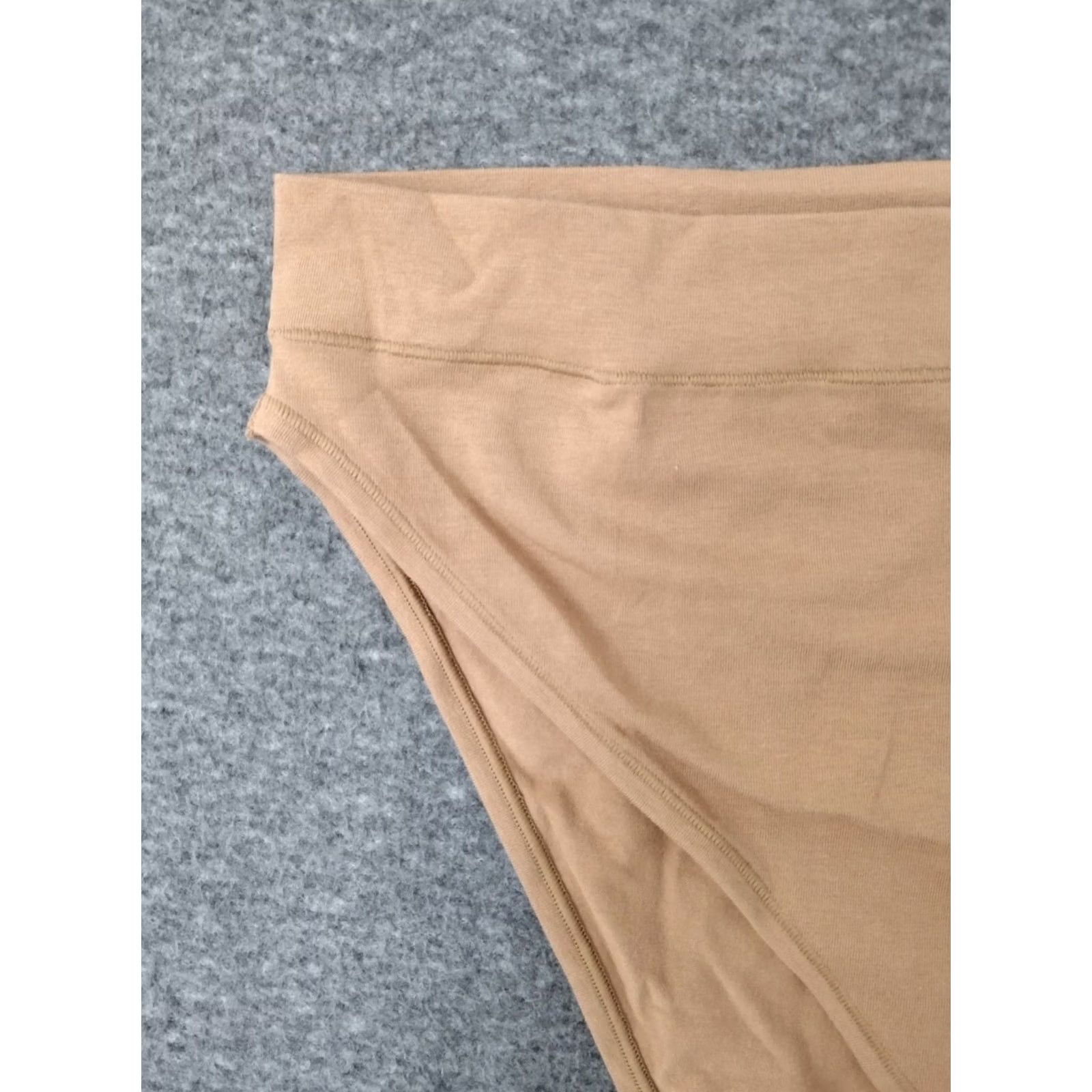 SKIMS Skims Panties Tanga Plus Size Camel 4X Underwear Cotton Blend 90% Cotton / 10% Spandex Womens Colorful Breathable Elastic waist Hand Wash Only Size 40" / US 18 - 6 Thumbnail