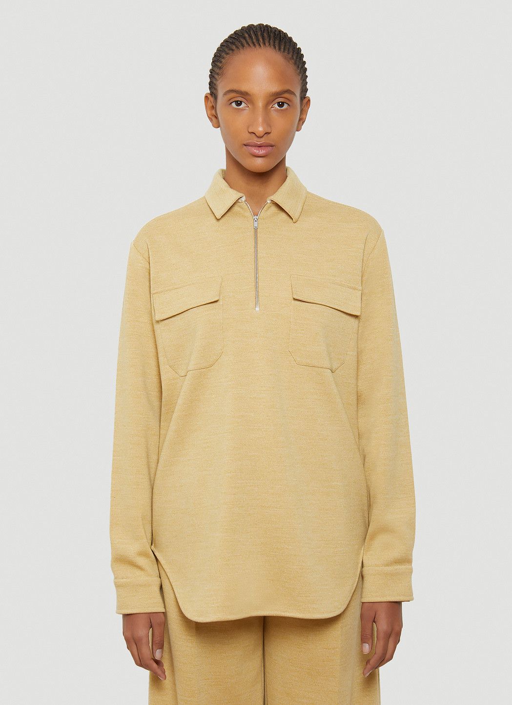 Jil Sander Half-Zip Shirt Size XS / US 0-2 / IT 36-38 - 1 Thumbnail