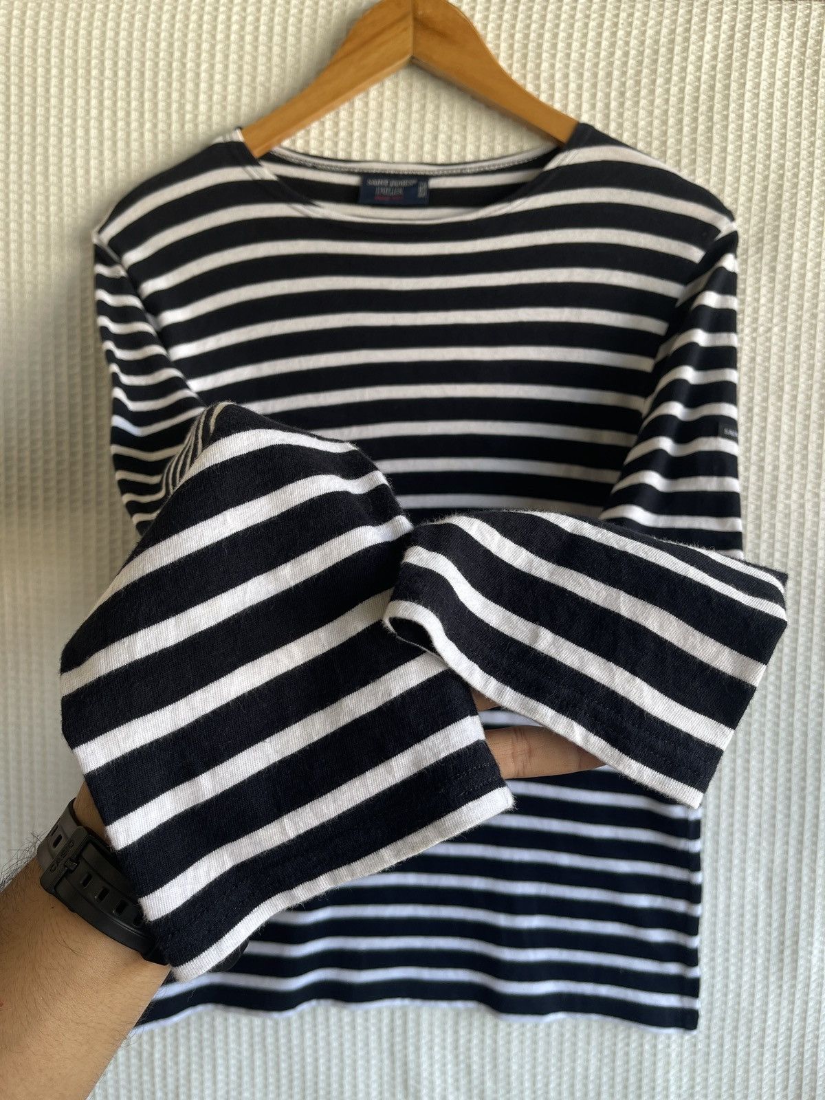 Saint James VINTAGE 90s🔥SAINTS JAMES🔥Striped Sailor Boat Neck Longsleeve Size US XS / EU 42 / 0 - 7 Thumbnail