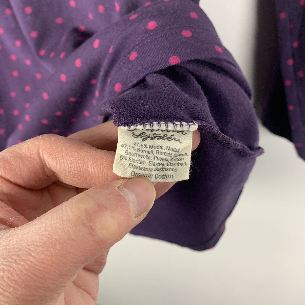Gudrun Sjoden Gudrun Sjoden Polka Dot Long Sleeve T-Shirt Size S Purple Size S / US 4 / IT 40 - 9 Thumbnail
