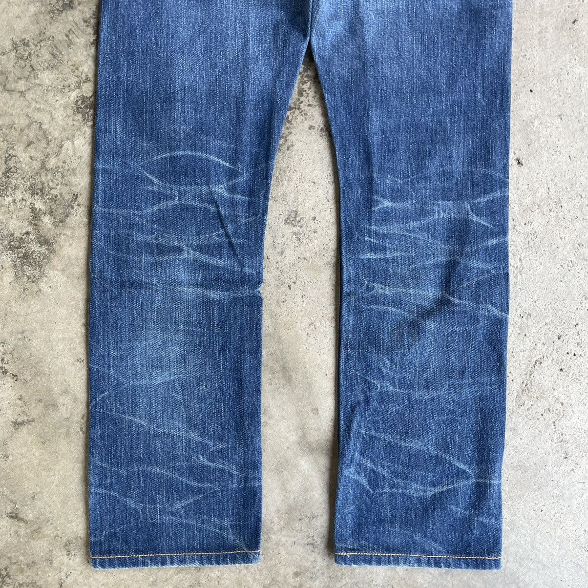 KURO 🔥🇯🇵KURO Japan Blue Denim Distress Selvedge Denim Jeans Size US 31 - 6 Thumbnail